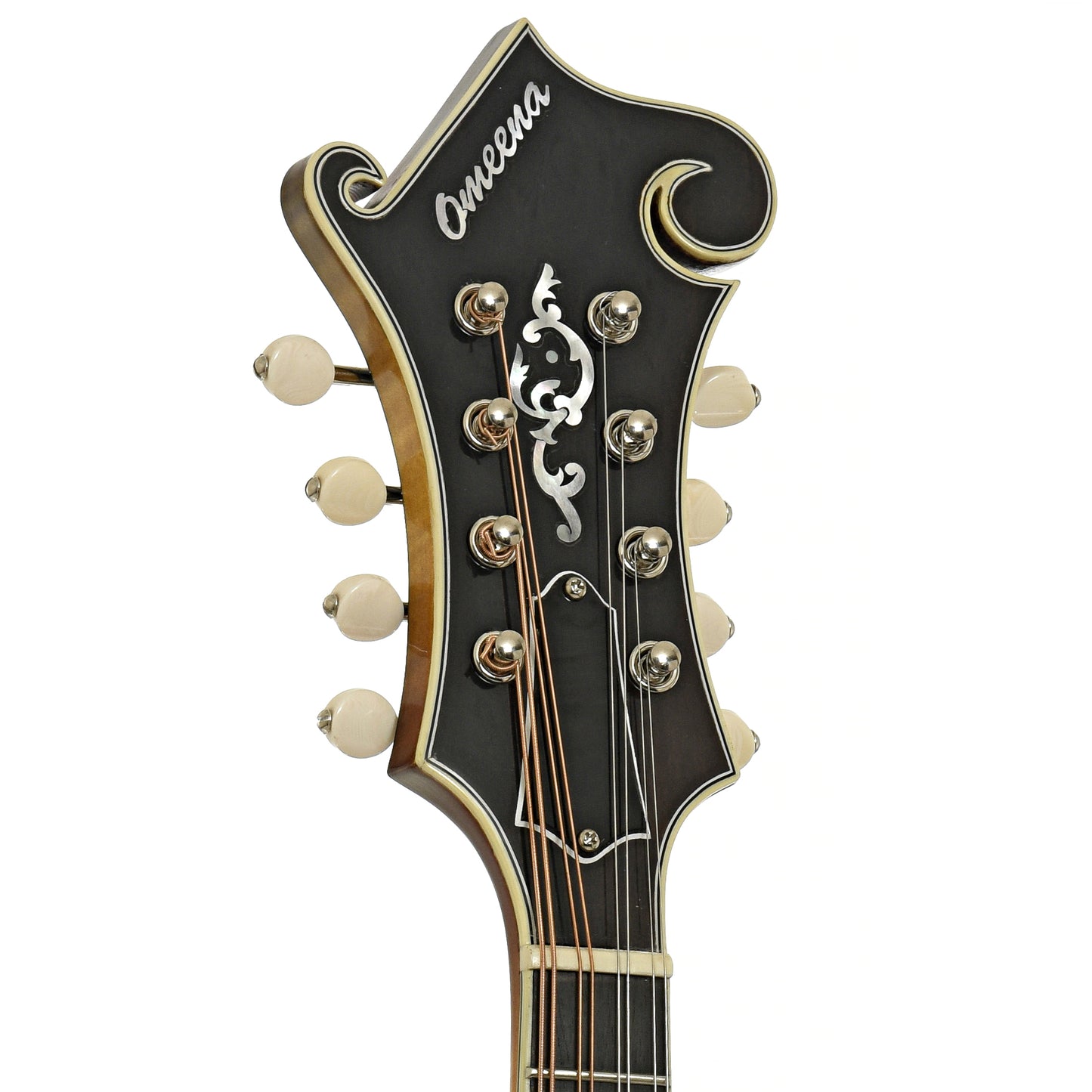 Headstock of Omeena F-5 Mandolin