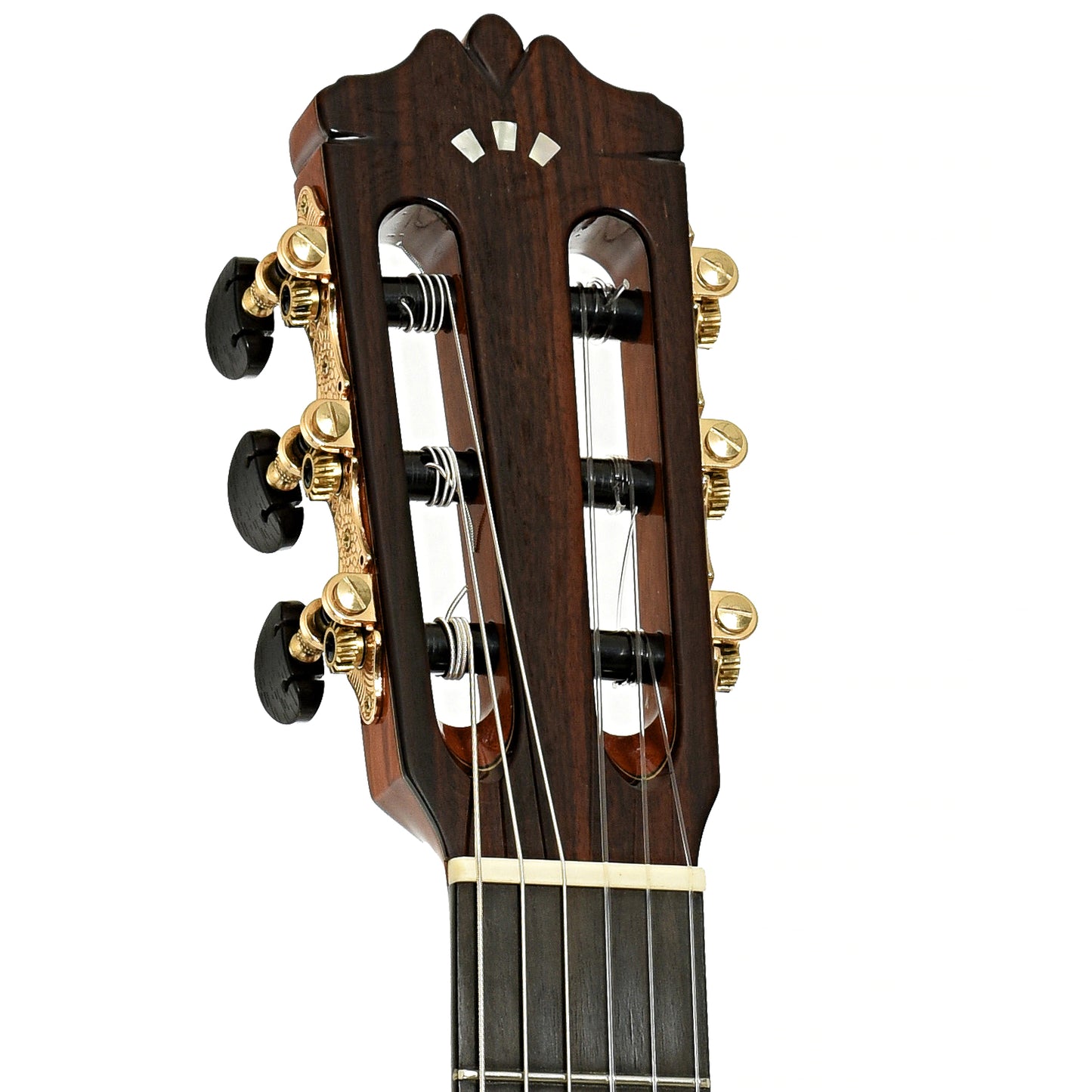 Headstock of Cordoba GK Pro Negra Classical Guitar