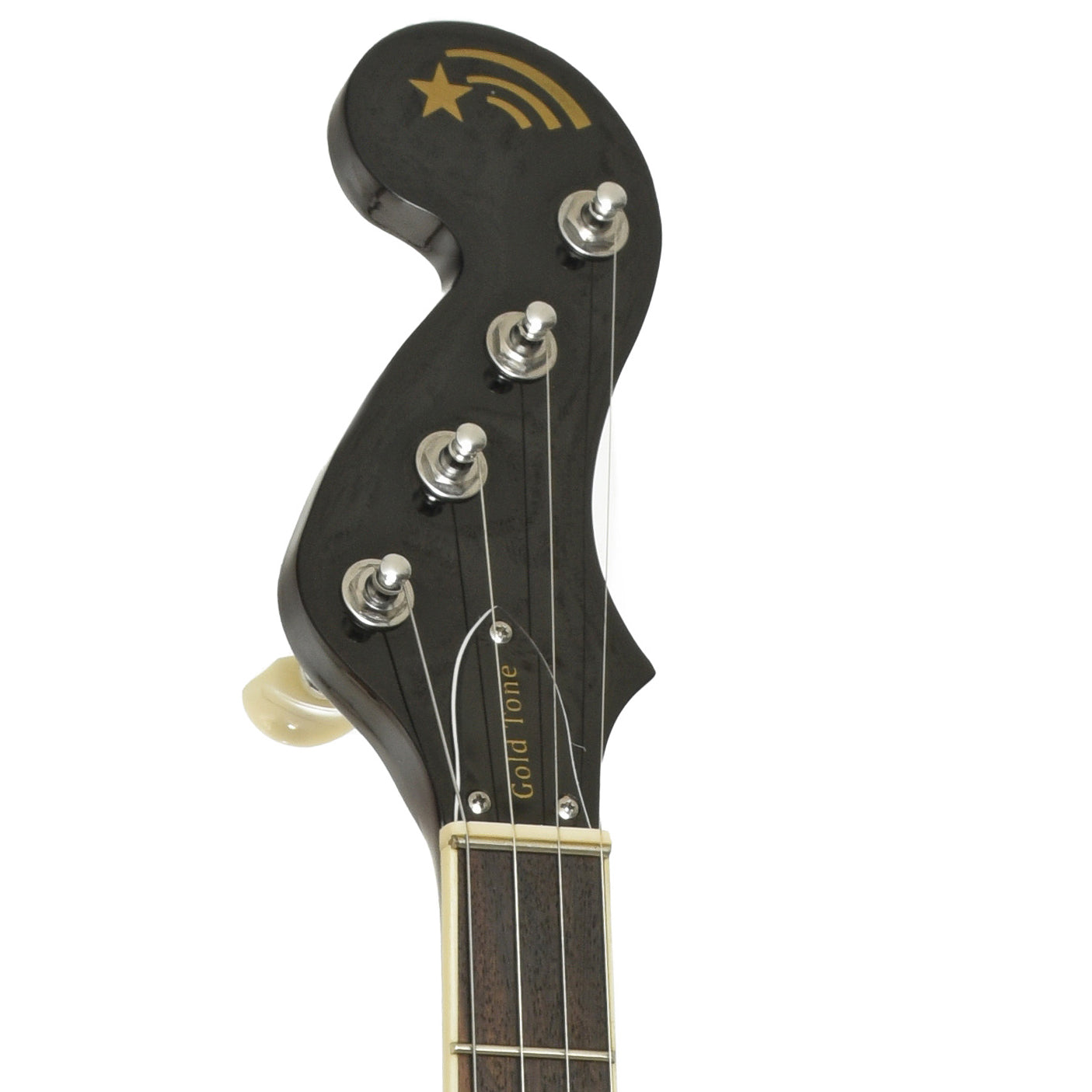 Headstock of Gold Tone Banjola+ S
