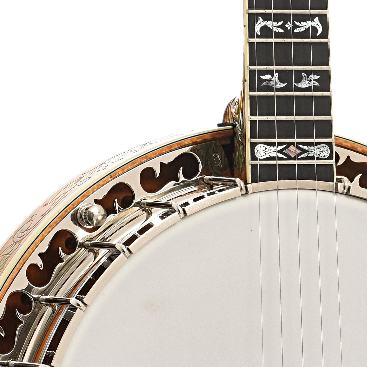 Front neck and body join of Ome Odyssey Custom Resonator Banjo