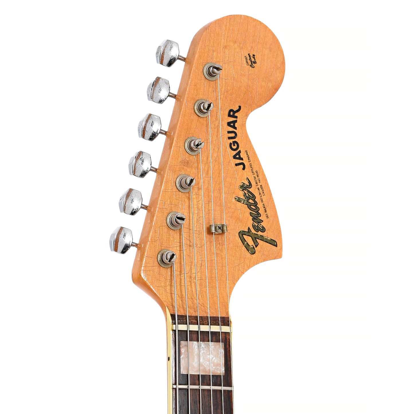 Front headstock of Fender Jaguar Electric Guitar (1967)