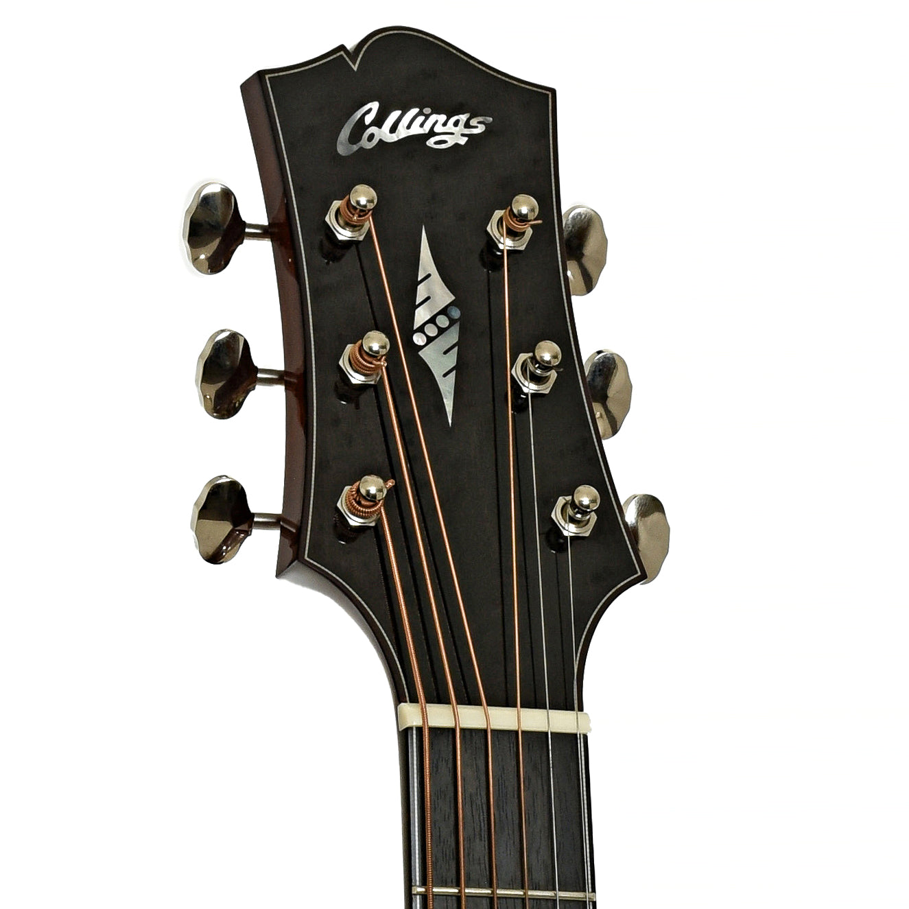Headstokc of Collings SJ Mahogany Acoustic Guitar