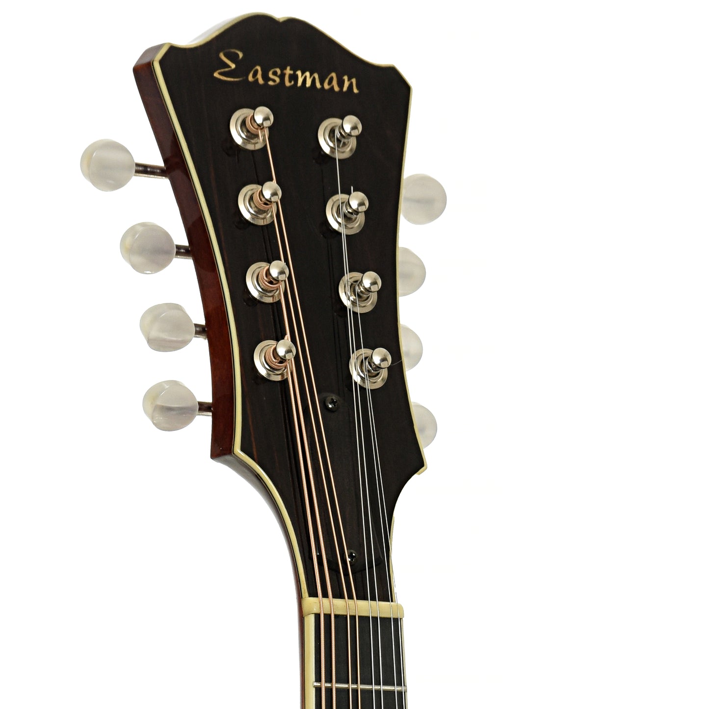 Headstock of Eastman MD605 A-style Mandolin