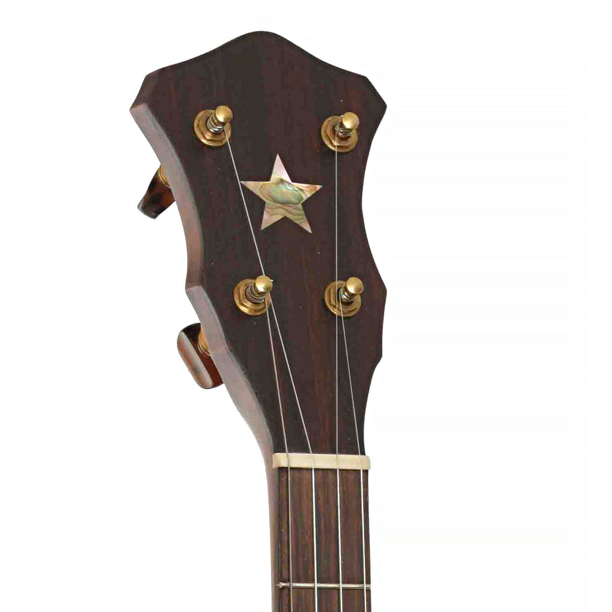 Front Headstock of Starr Gold Hill Limited Edition 11" Openback Banjo