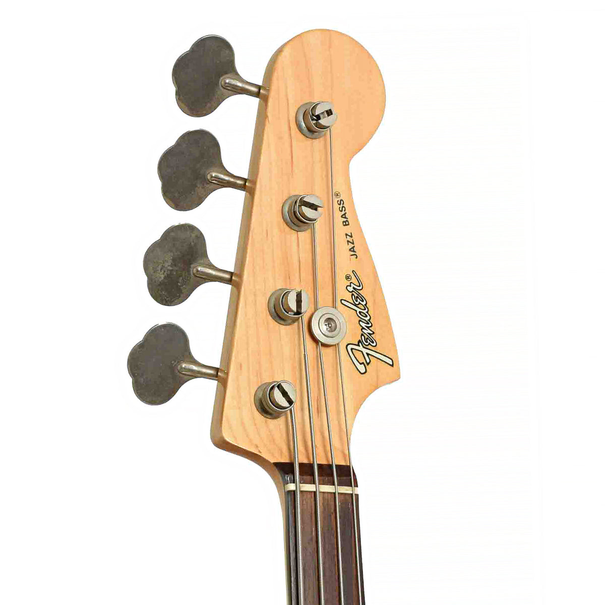 Front headstock of Fender Jazz Fretless Electric Bass