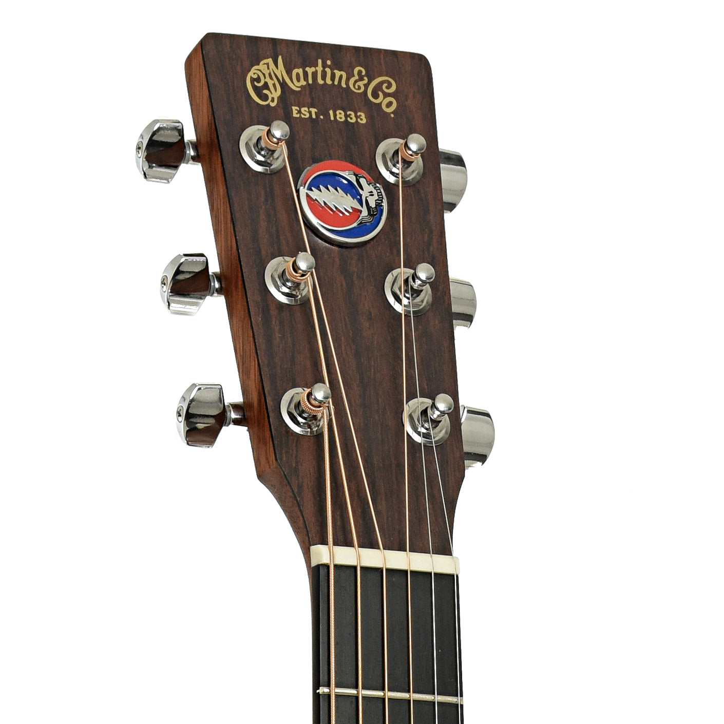 Headstock of Martin D-13E Ziricote Acoustic Guitar