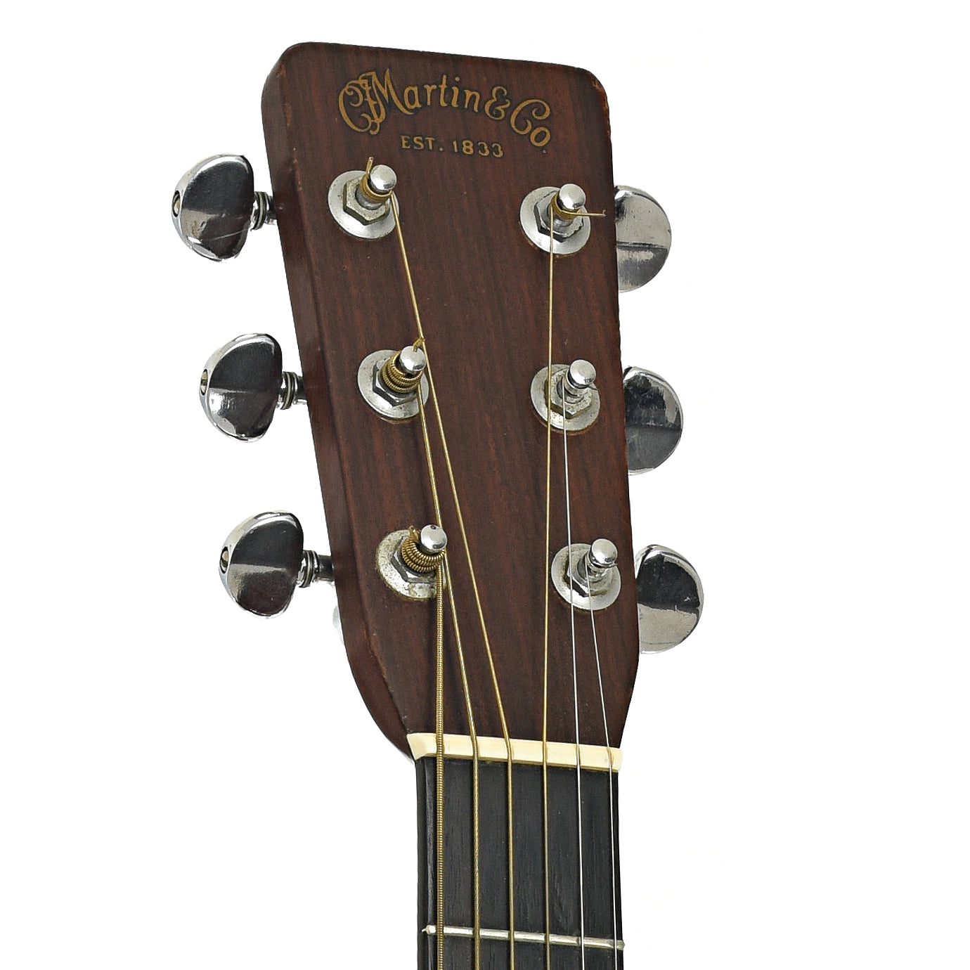Headstock of Martin D-28 Acoustic Guitar