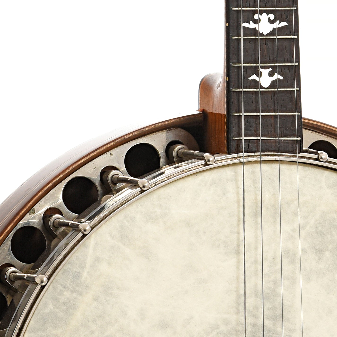 Front body and neck join of Paramount Style B Tenor Banjo