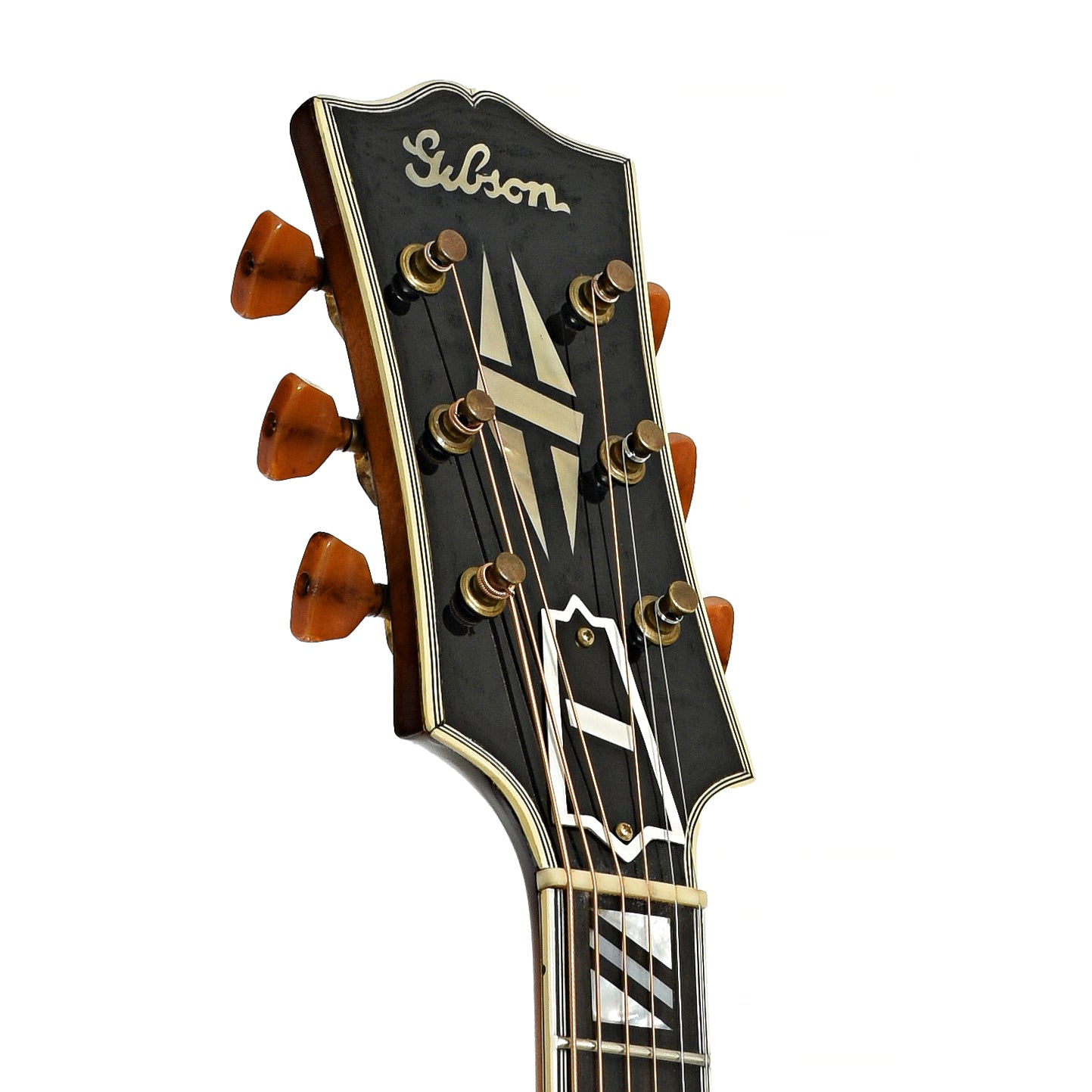 Headstock of Gibson Super 400P Archtop Guitar