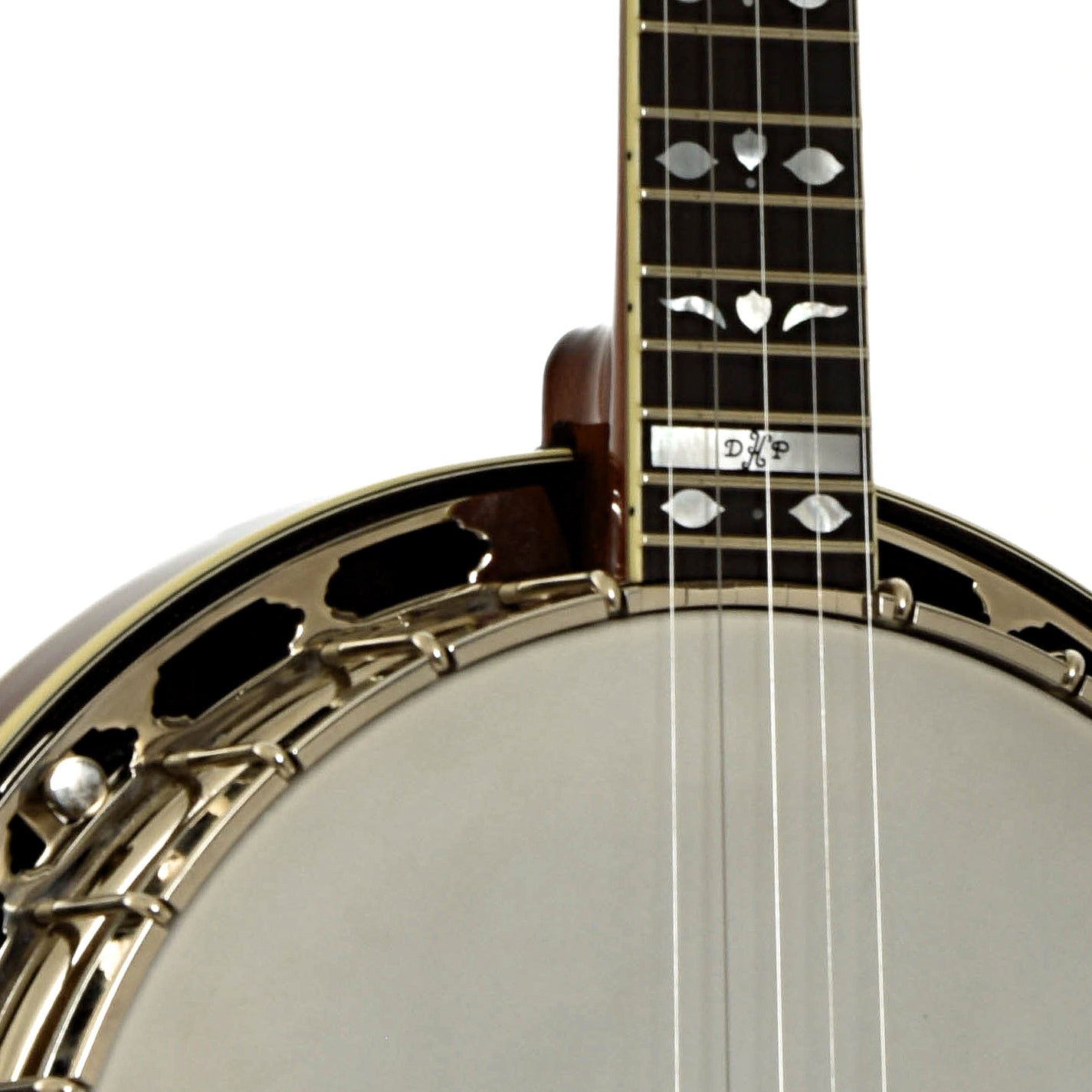 Neck joint of DP Hopkins Janice Martin Resonator Banjo
