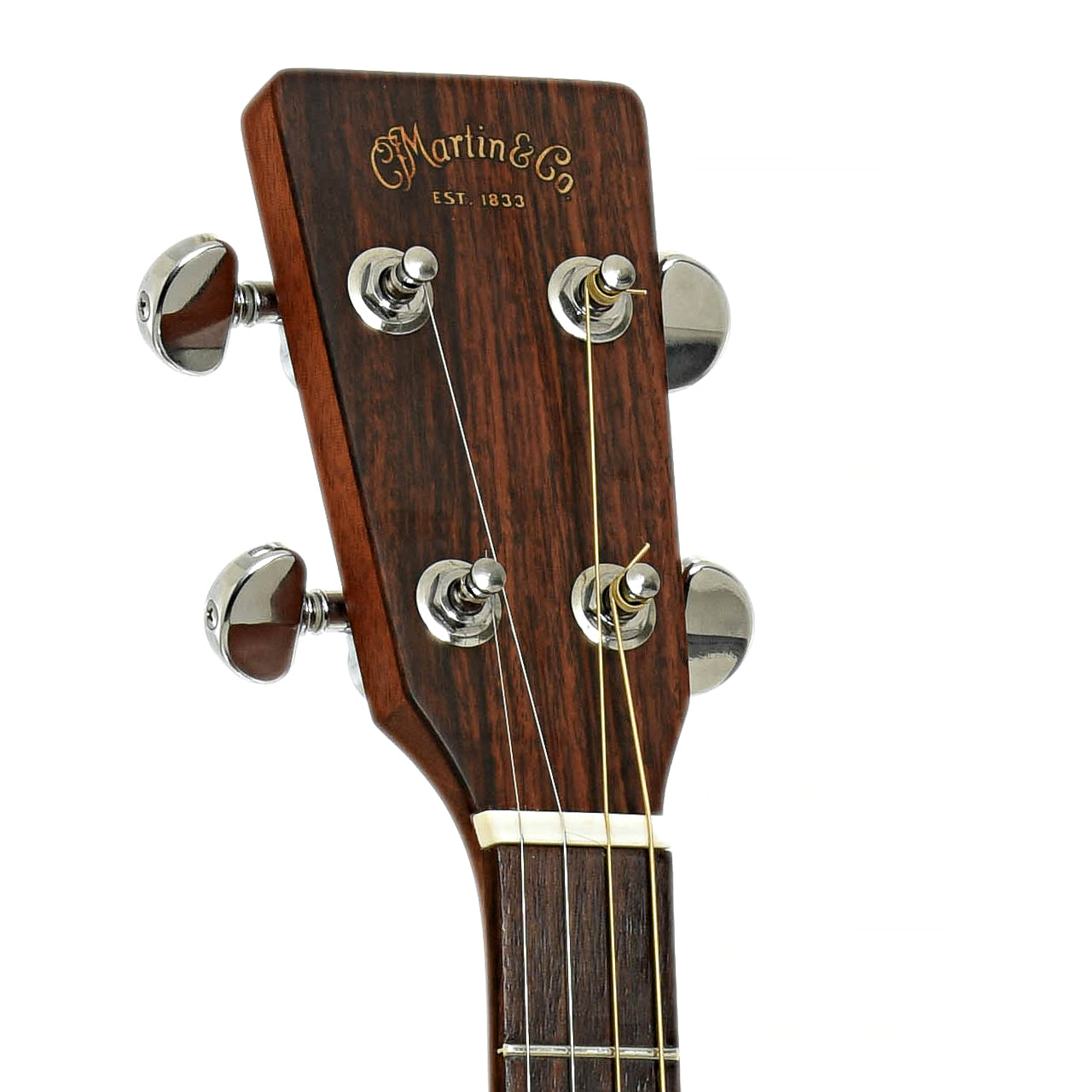 Headstock of Martin 0-18T SB LH Acoustic Tenor Guitar