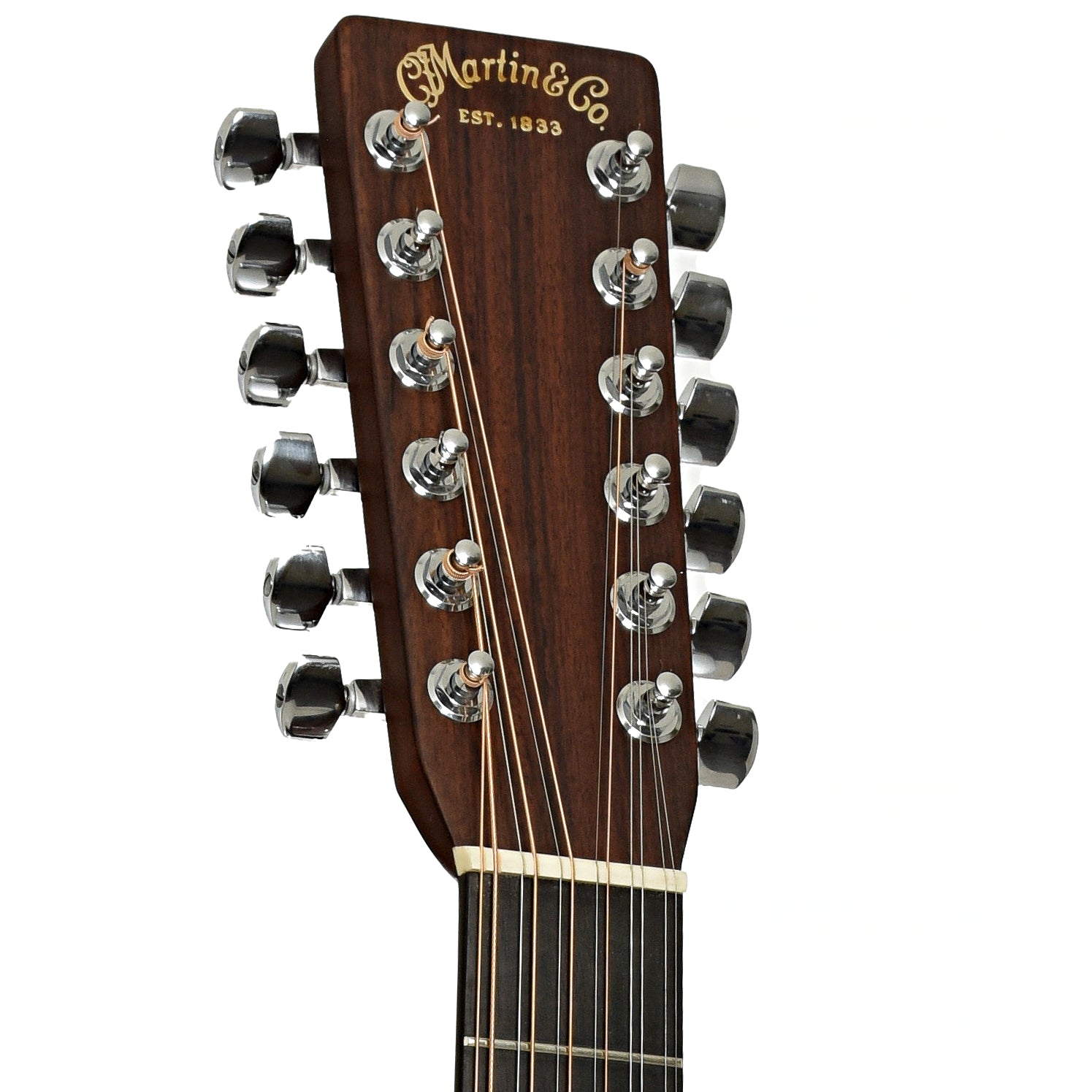 Headstock of Martin D12-28 12-String Acoustic Guitar