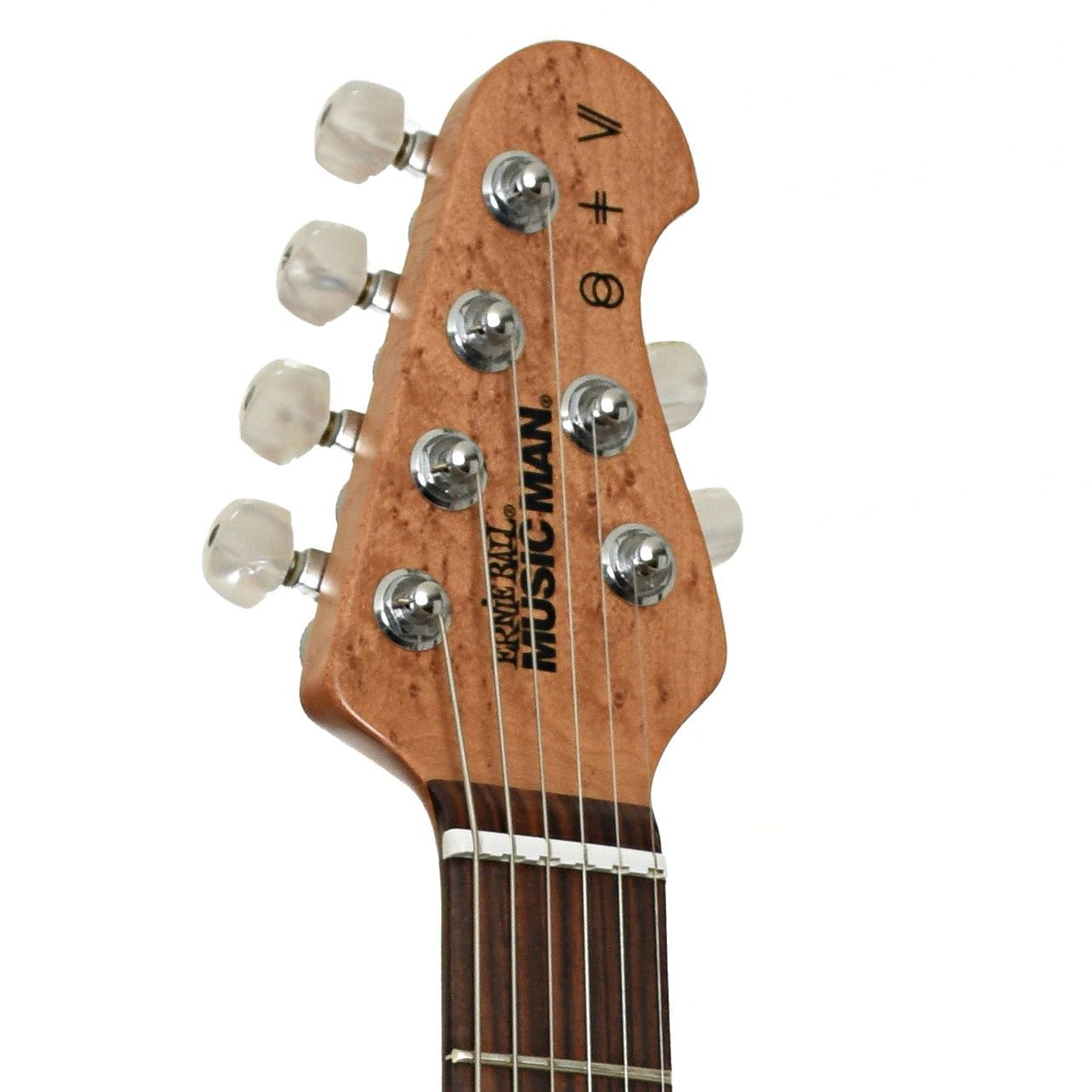 Headstock of Ernie Ball St. Vincent Electric Guitar