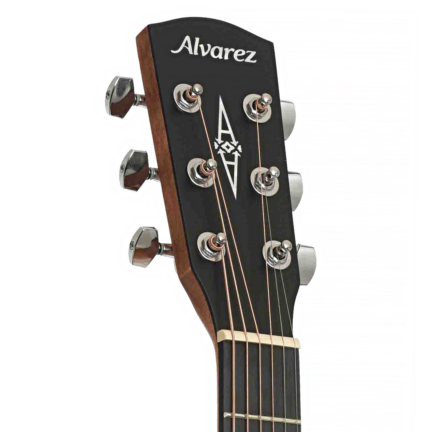 Front Headstock of Alvarez RDS26S-AGP Dreadnought Acoustic Starter Pack