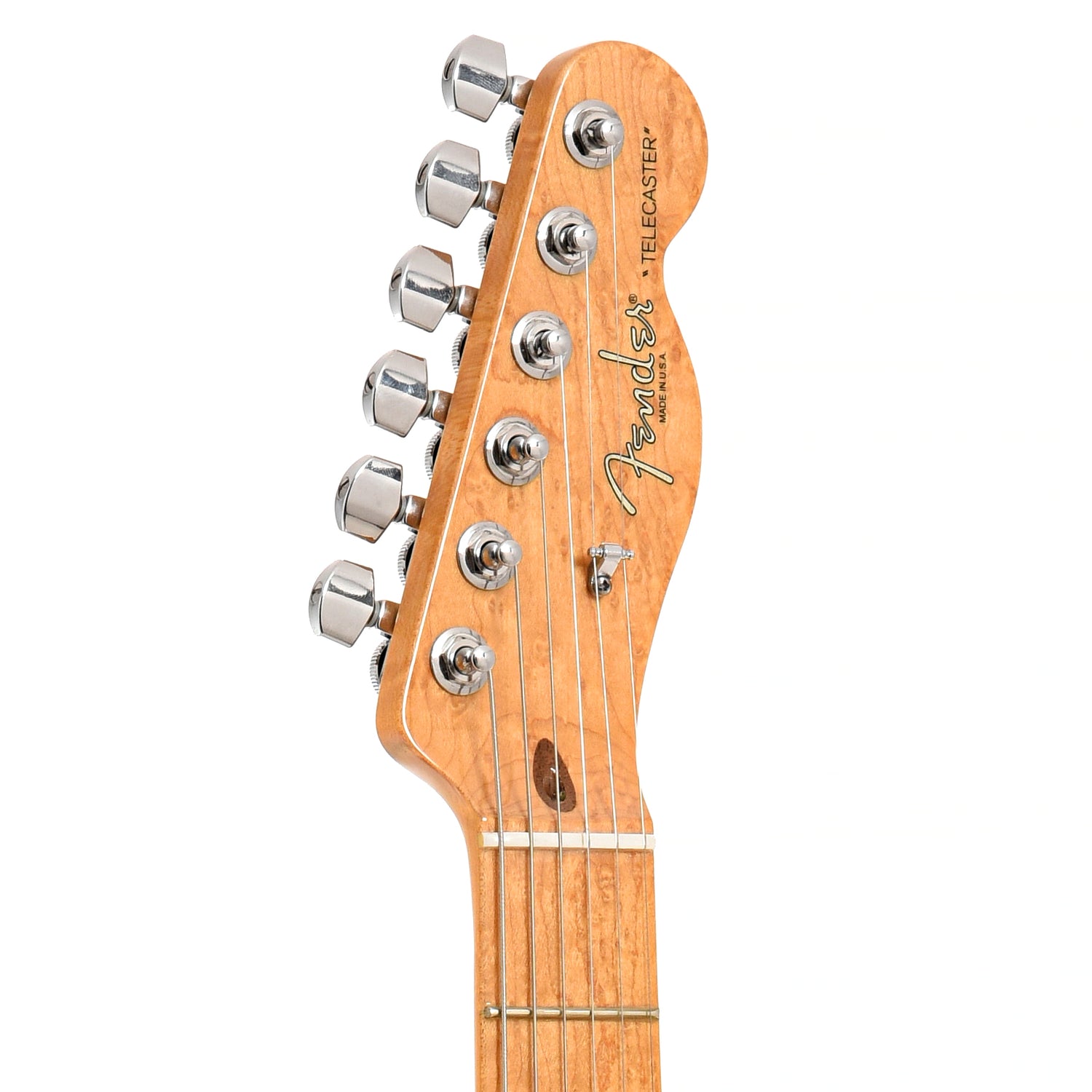 Front headstock of Fender Select Malaysian Blackwood Telecaster 