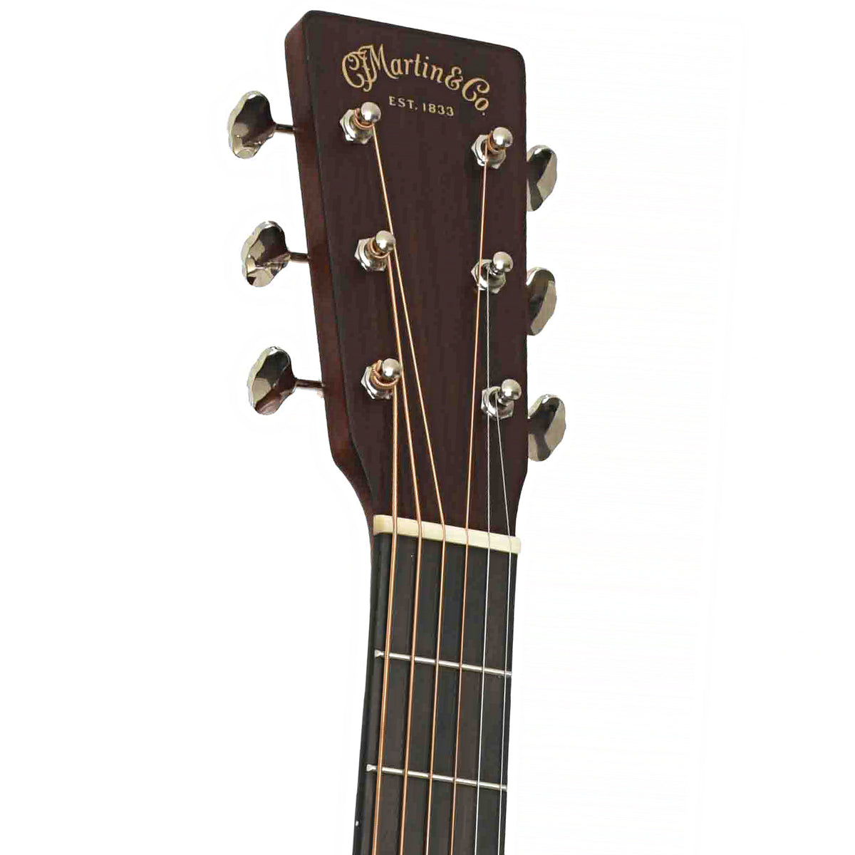 Front Headstock of Martin DSS-16E Acoustic Guitar & Gigbag, Black Smoke