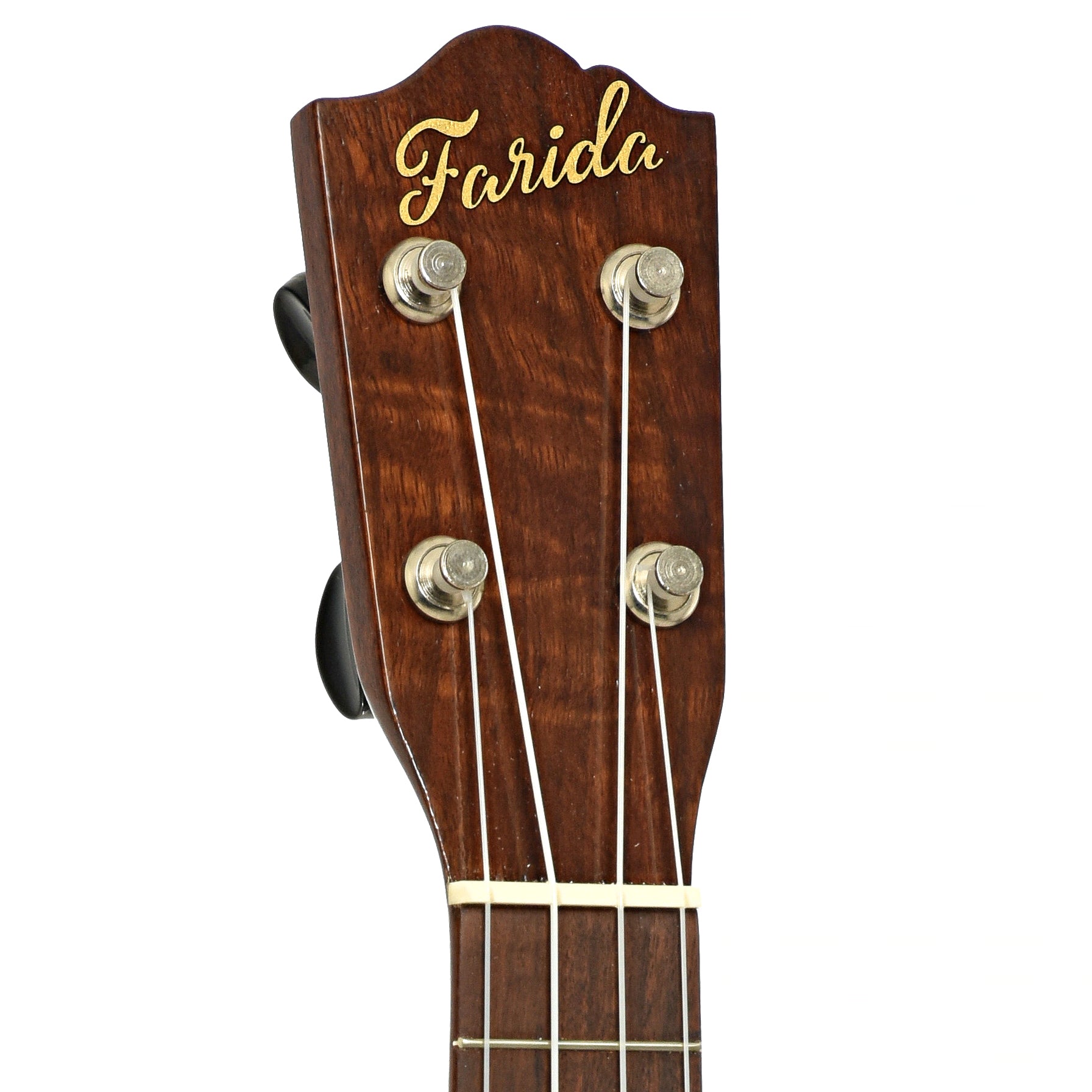 Headstock of Farida Holiday Pack, Acacia Soprano Ukulele