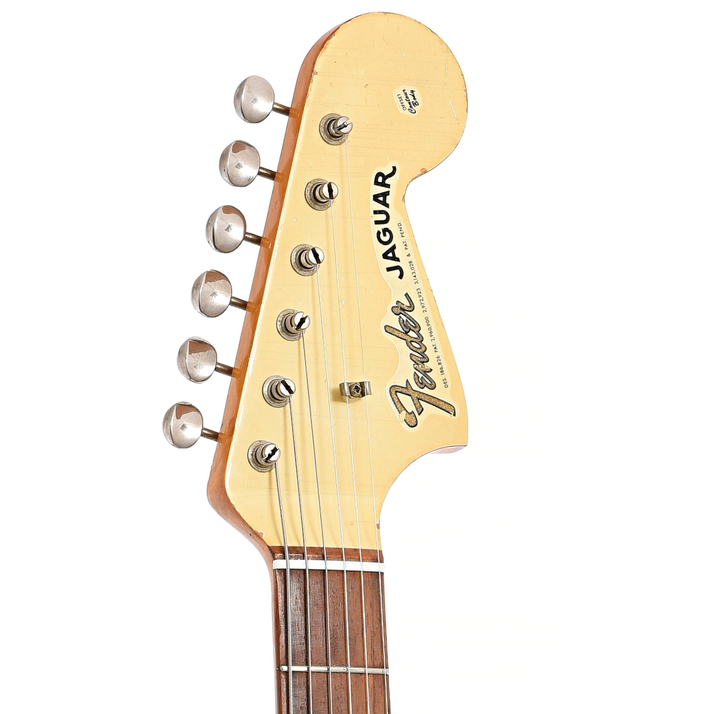 Front headstock of Fender Jaguar Electric Guitar (1965)