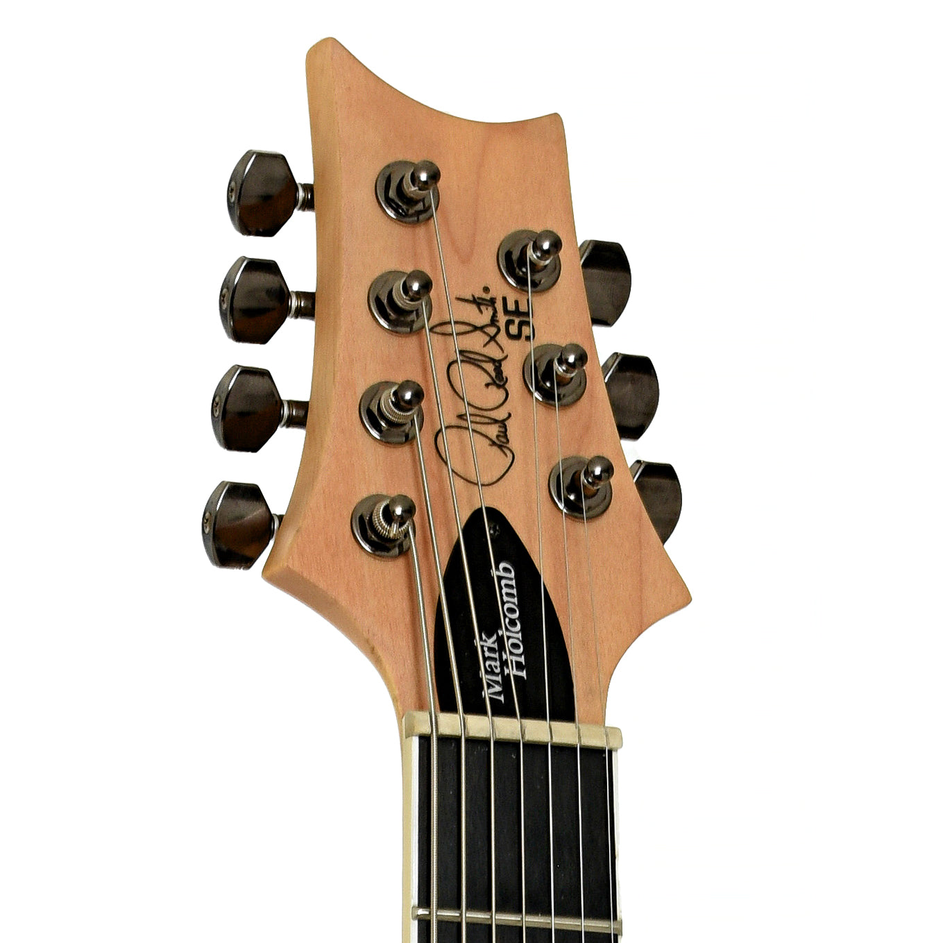 Headstock of PRS SE Mark Holcomb SVN Seven String Electric Guitar 