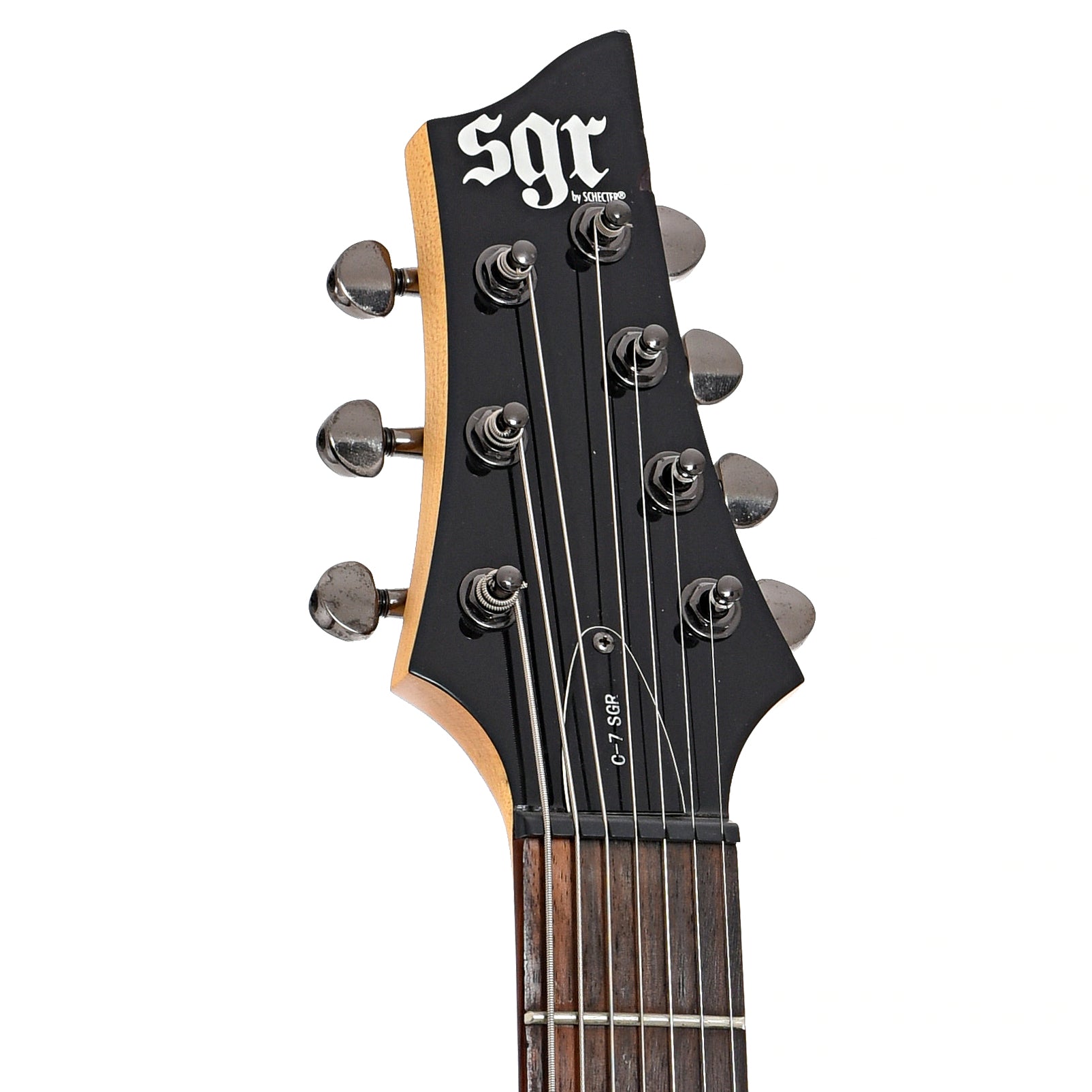 Front headstock of SGR by Schecter C-7 SGR 7-String Electric Guitar