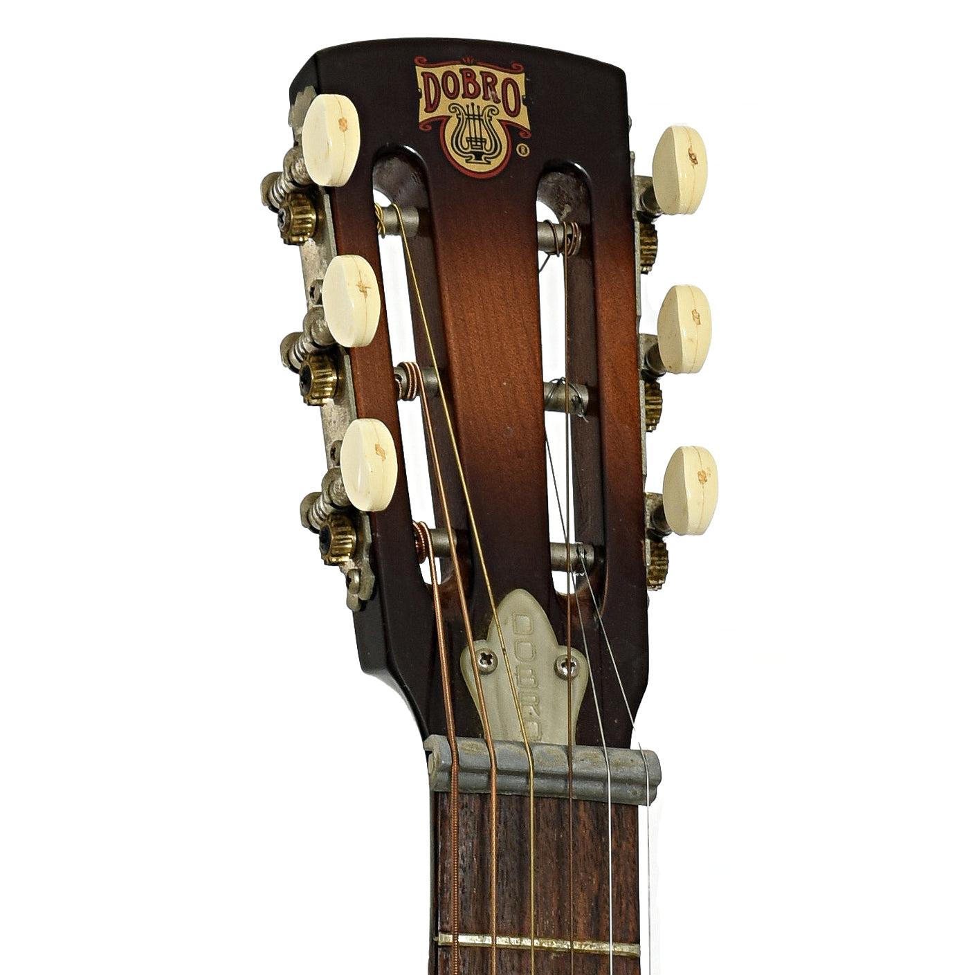 Headstock front of Dobro Model 66 Resonator Guitar 
