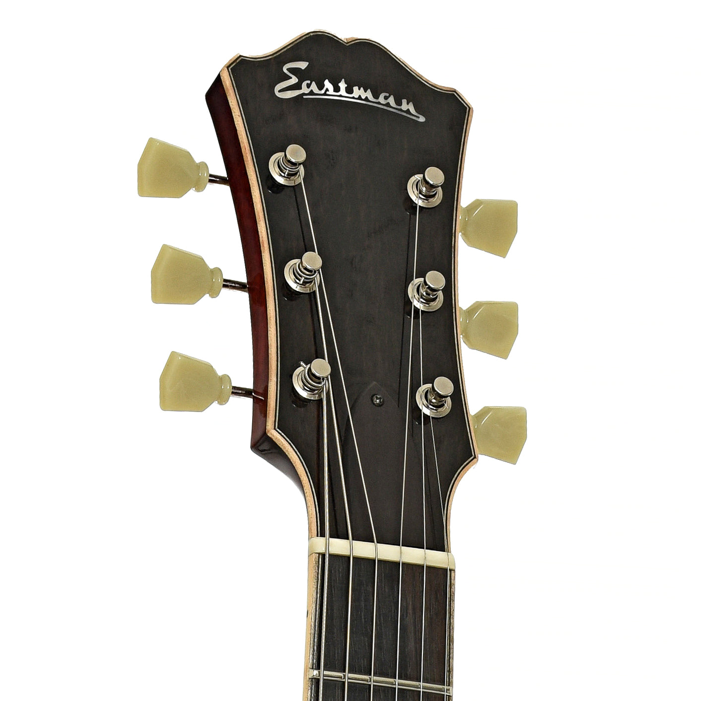 Headstock of Eastman T185MX Hollowbody Electric Guitar 