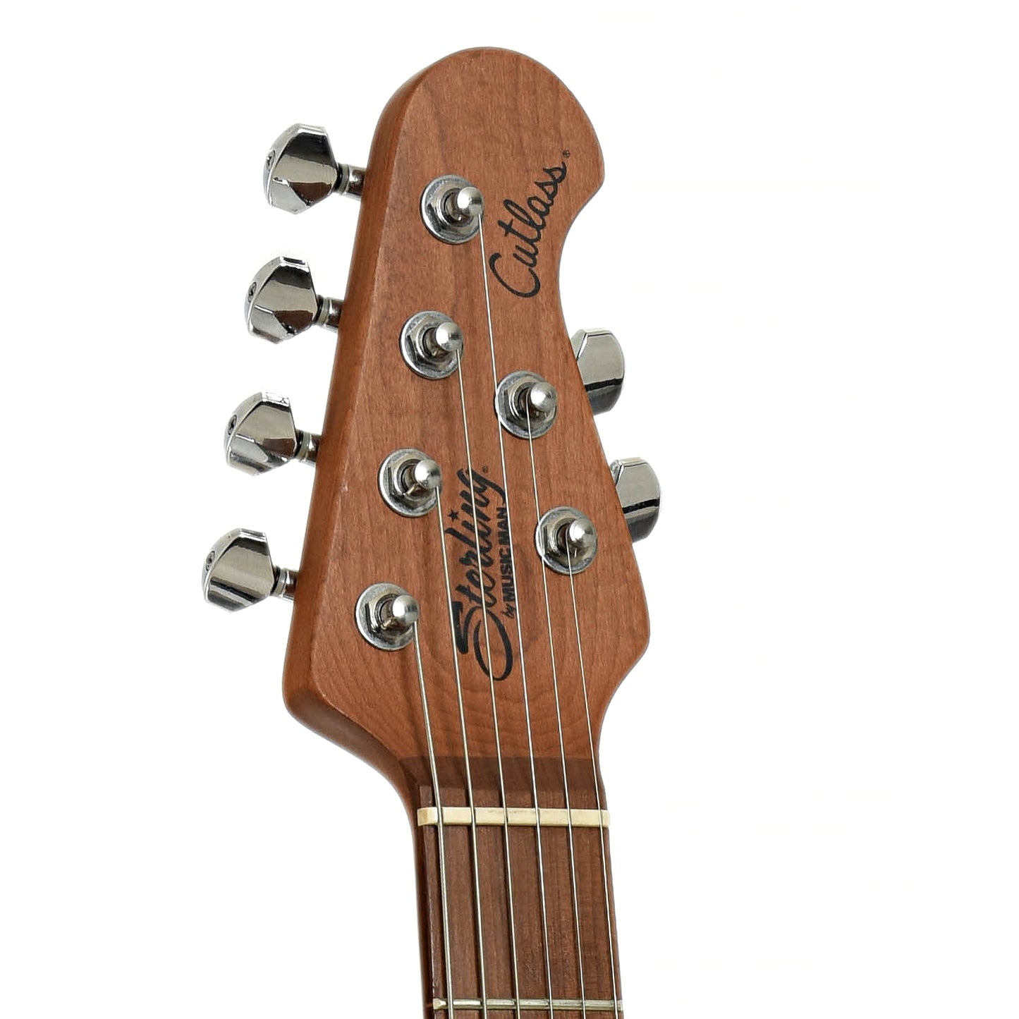 Headstock of Sterling by Music Man Cutlass CT50 SSS Electric Guitar 