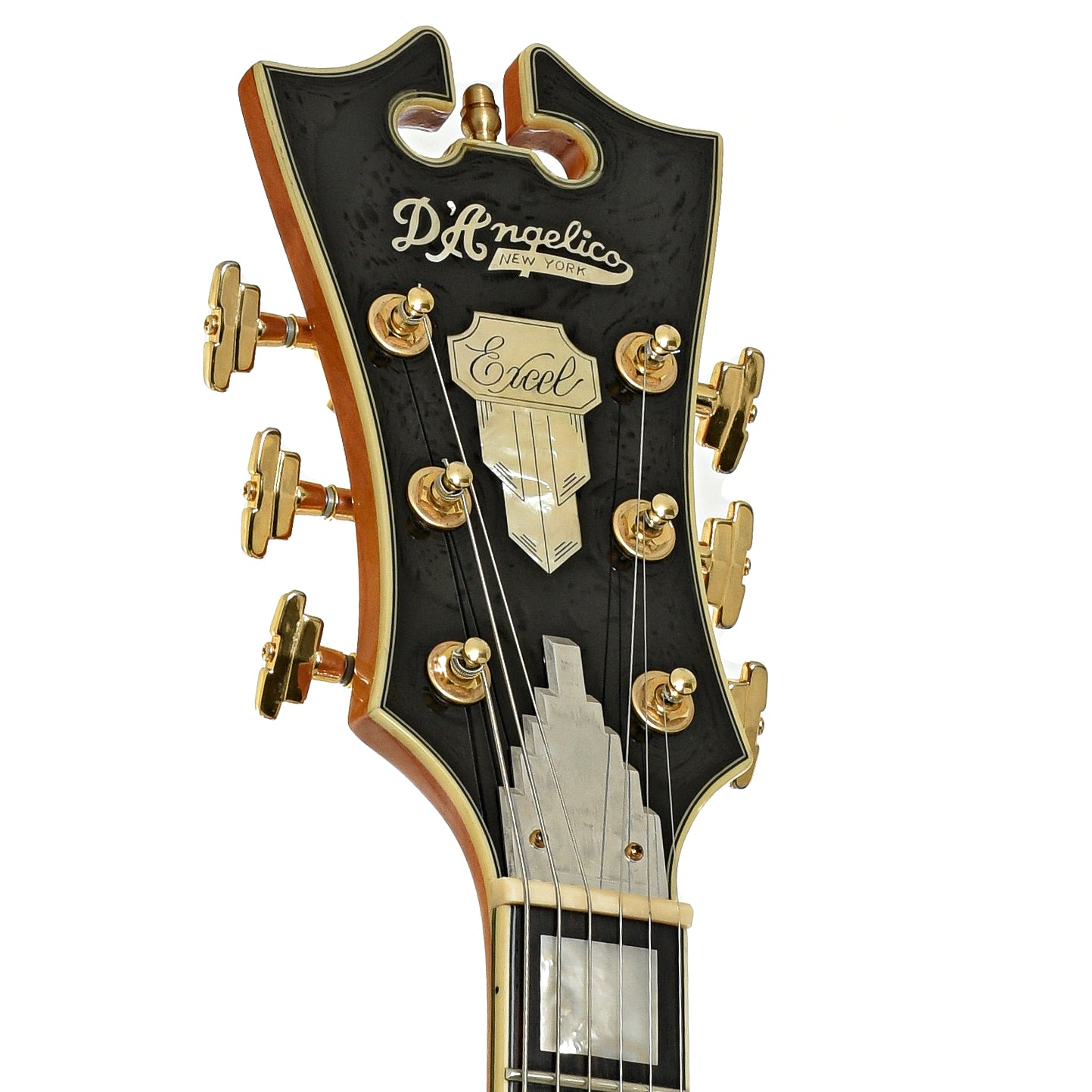 Headstock of D'Angelico EXL-1 Archtop Hollowbody Electric Guitar
