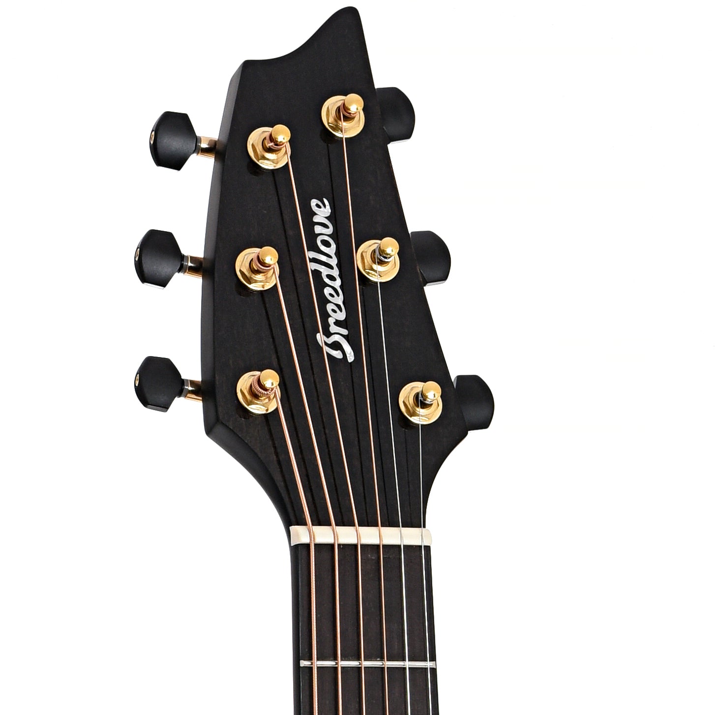 Front headstock of Breedlove Limited Edition Artista Pro Concert Black Dawn CE