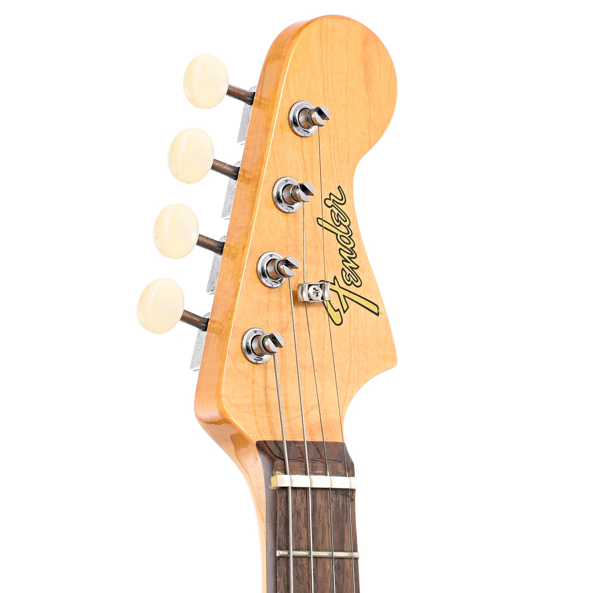 Front headstock of Fender 1963 Reissue Mandocaster (2013)