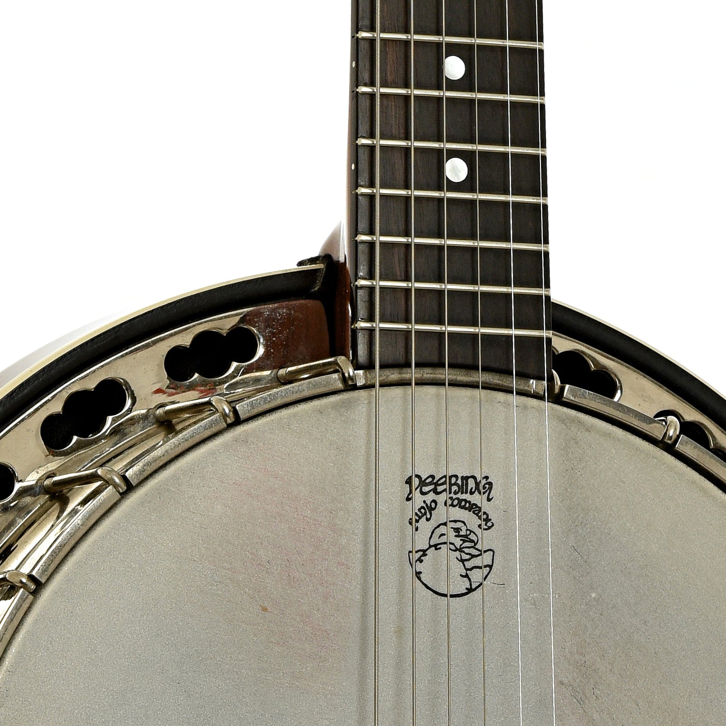 Neck joint of Deering Deluxe 6 Banjo Guitar