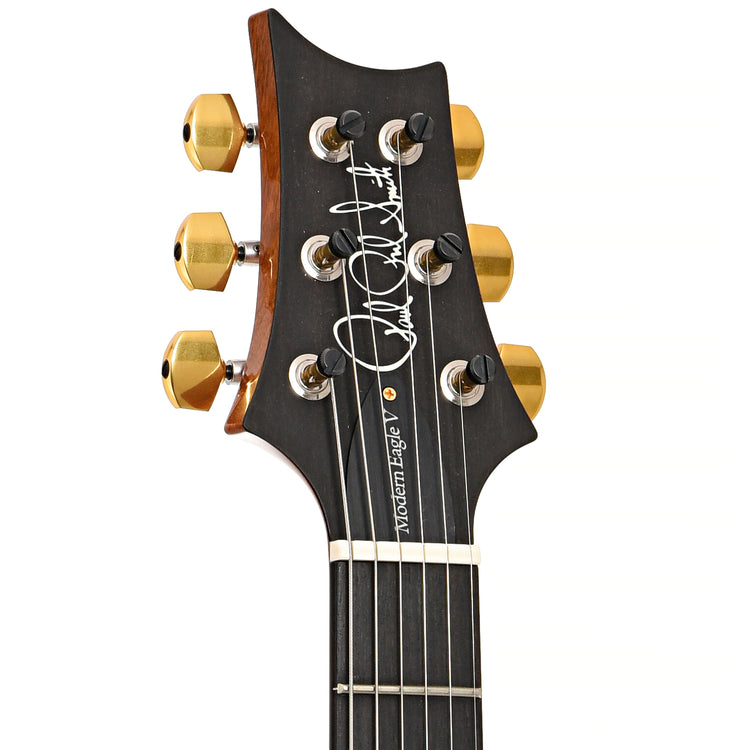Front headstock of PRS Modern Eagle V guitar