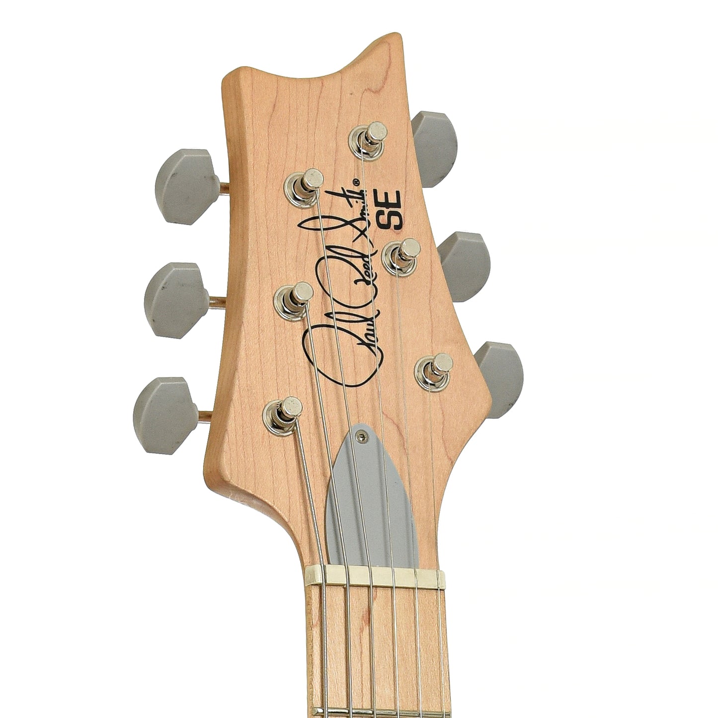 Headstock of PRS SE Silver Sky Maple Electric Guitar 