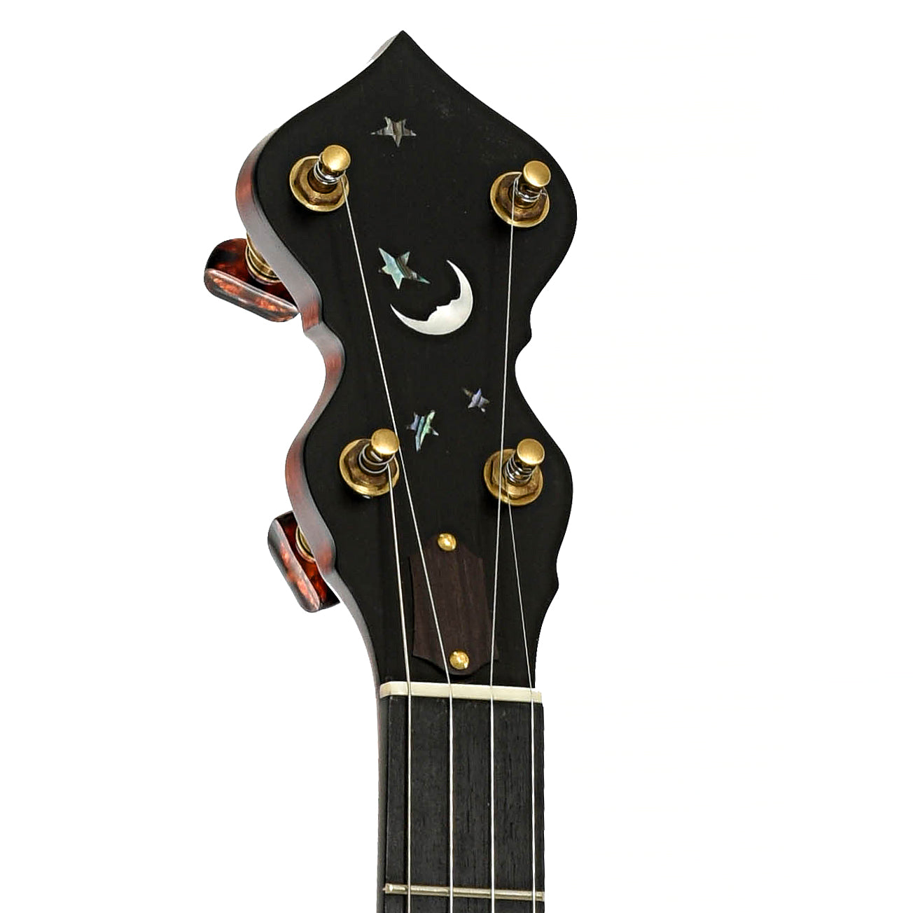 Headstock of Ome Jubilee 11" Openback Banjo, Maple Neck