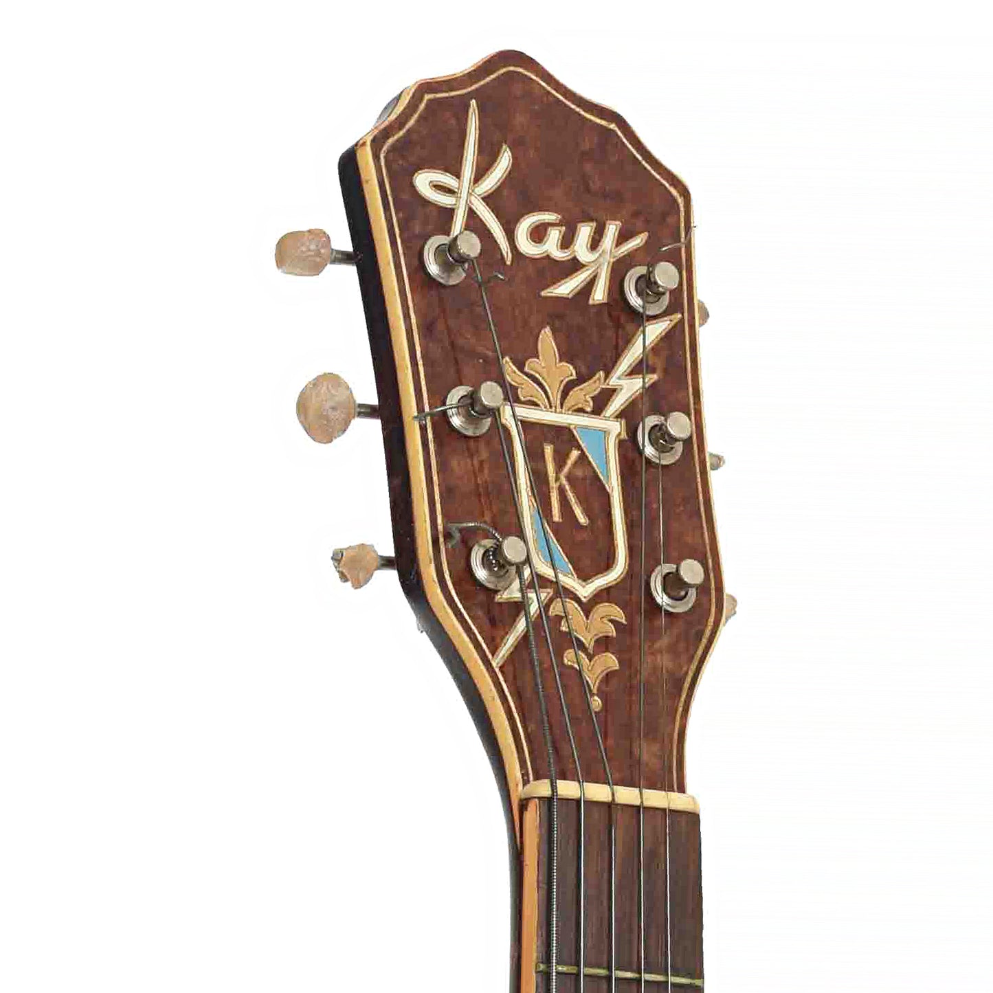 Front Headstock of Kay K161 Thin Twin Electric Guitar