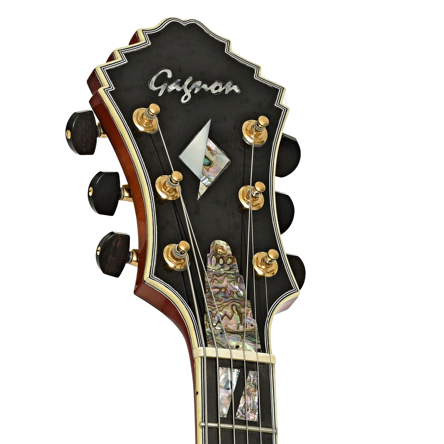 Headstock of Gagnon 17 in. Metro Prototype Archtop Hollowbody Electric Guitar 
