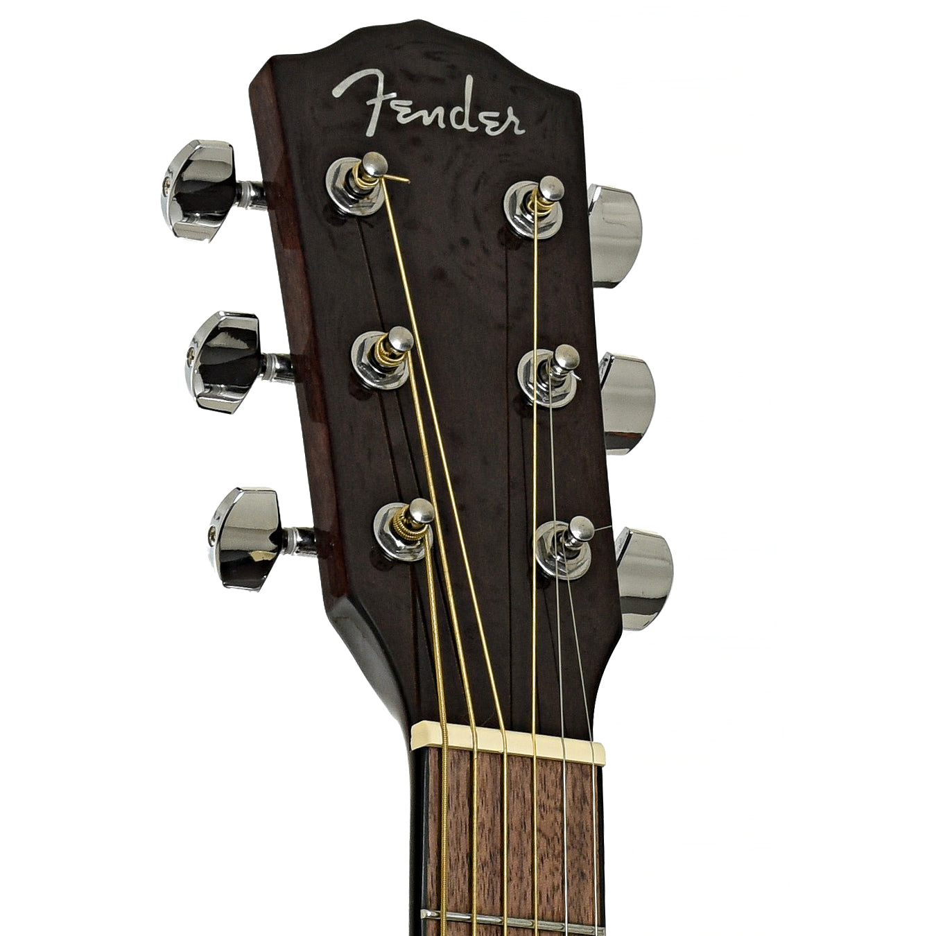 Headstock of Fender CD-140SCE All-Mahogany Dreadnought Acoustic Guitar