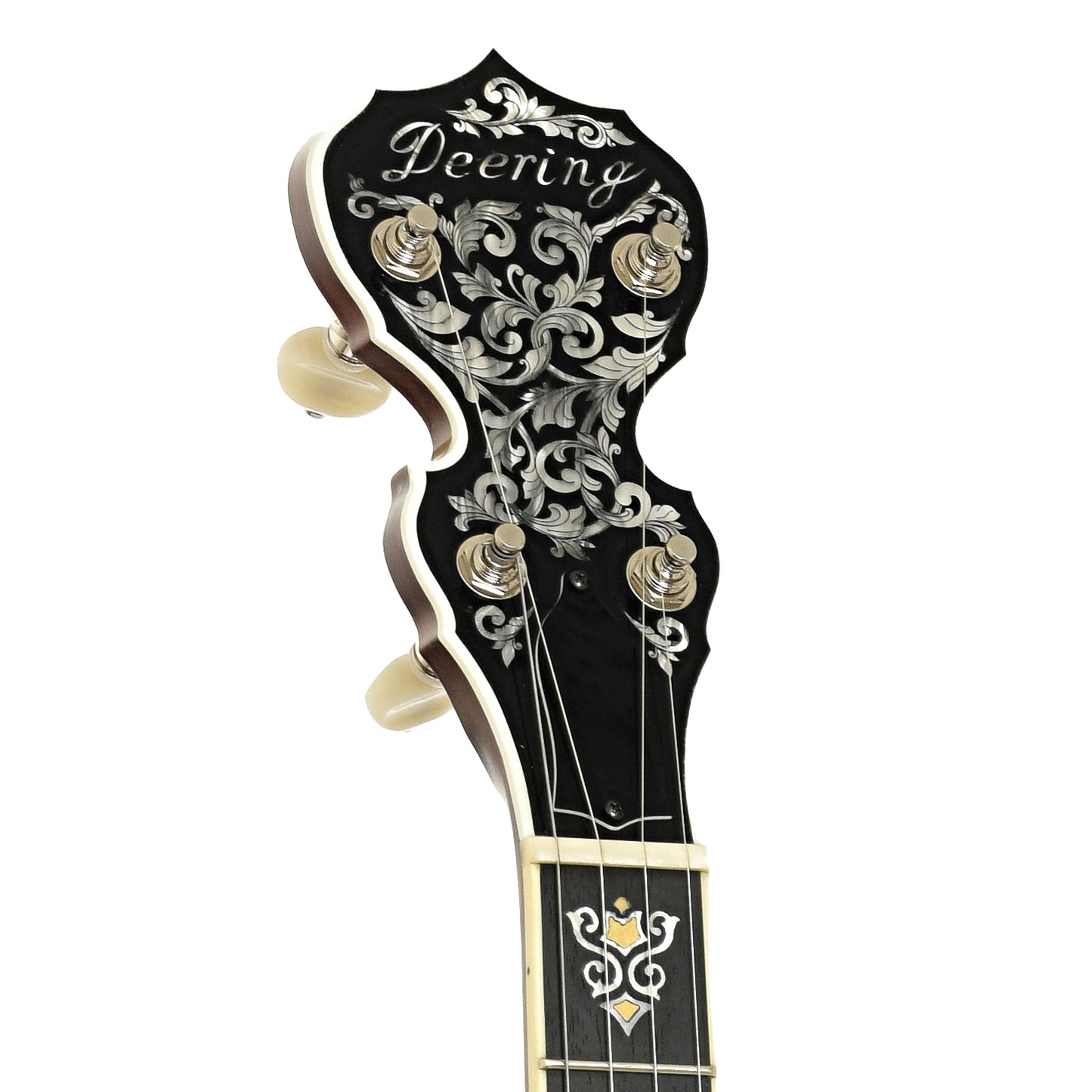 Headstock of Deering Claw Grass 2 Open Back Banjo