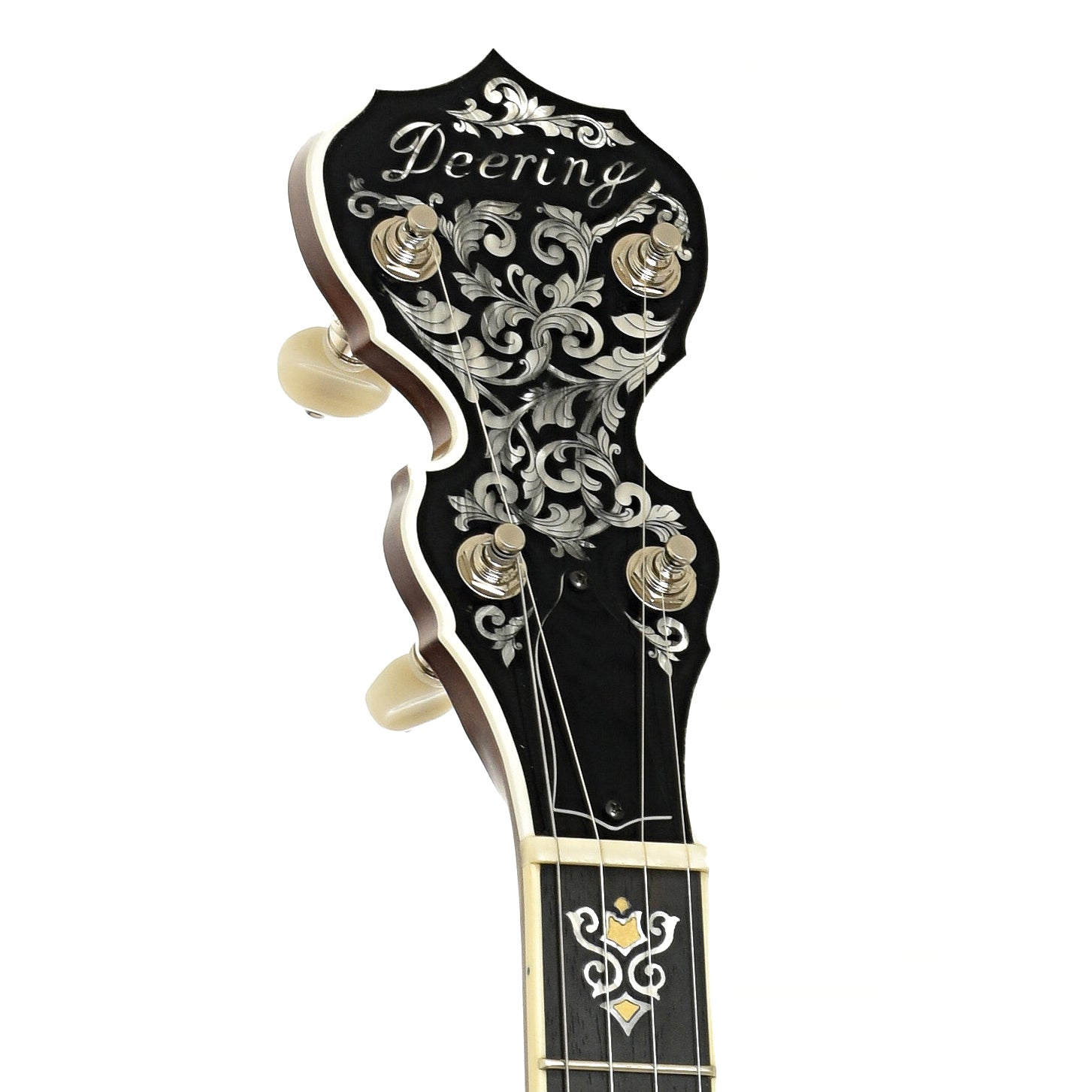 Headstock of Deering Claw Grass 2 Open Back Banjo
