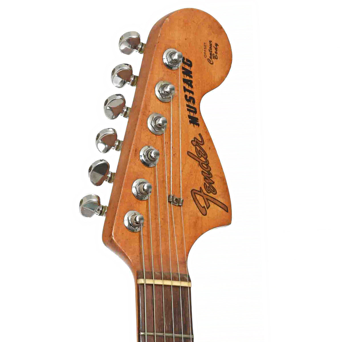 Front Headstock of Fender Mustang