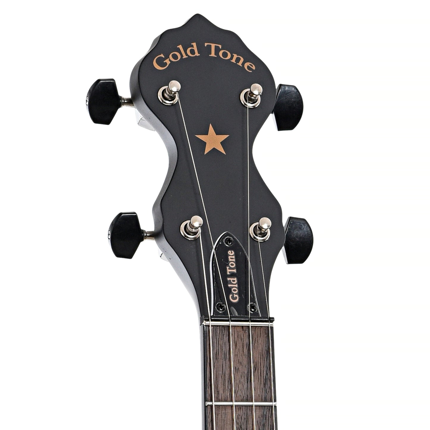 Front headstock of Gold Tone AC-12 12" Openback Banjo