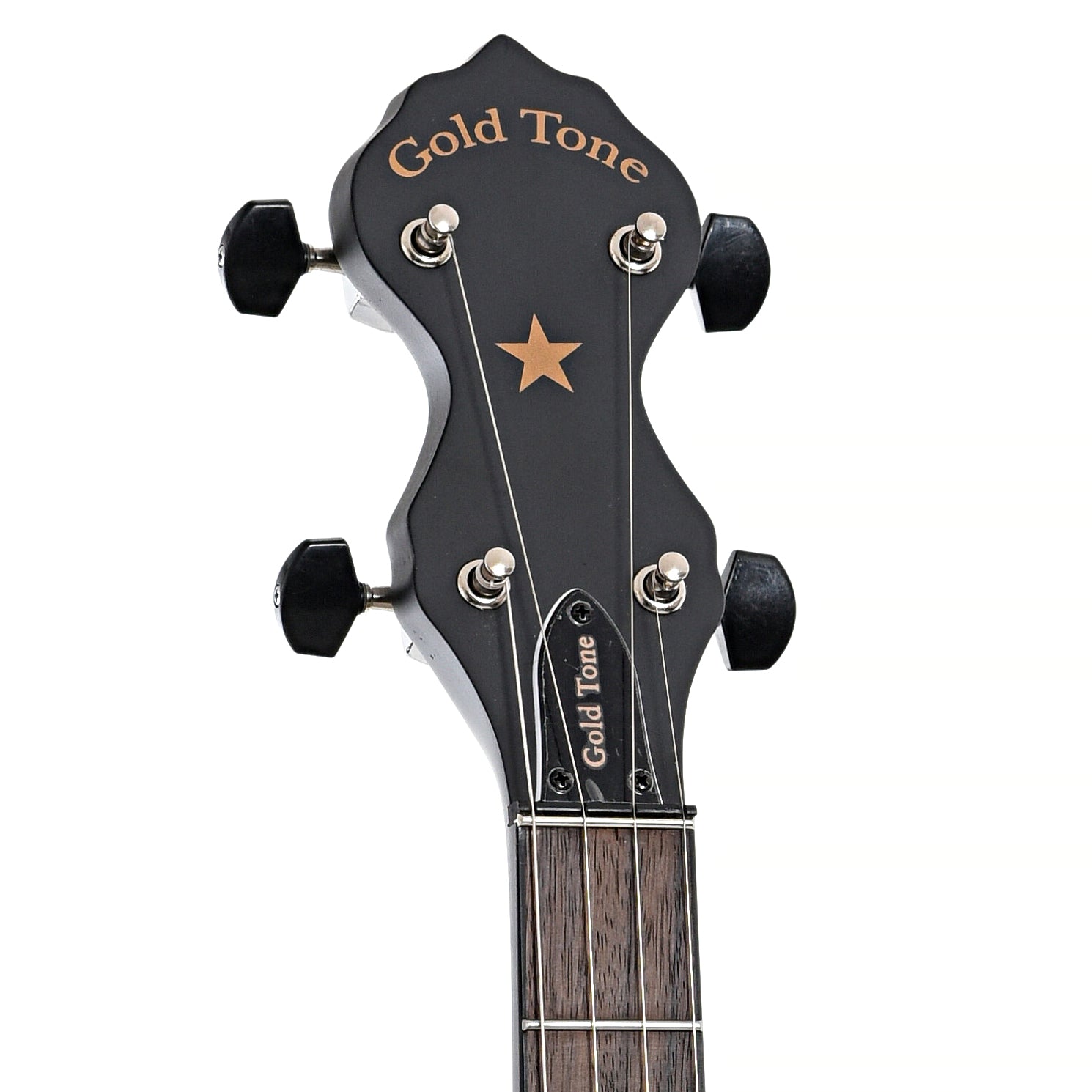 Front headstock of Gold Tone AC-12 12" Openback Banjo