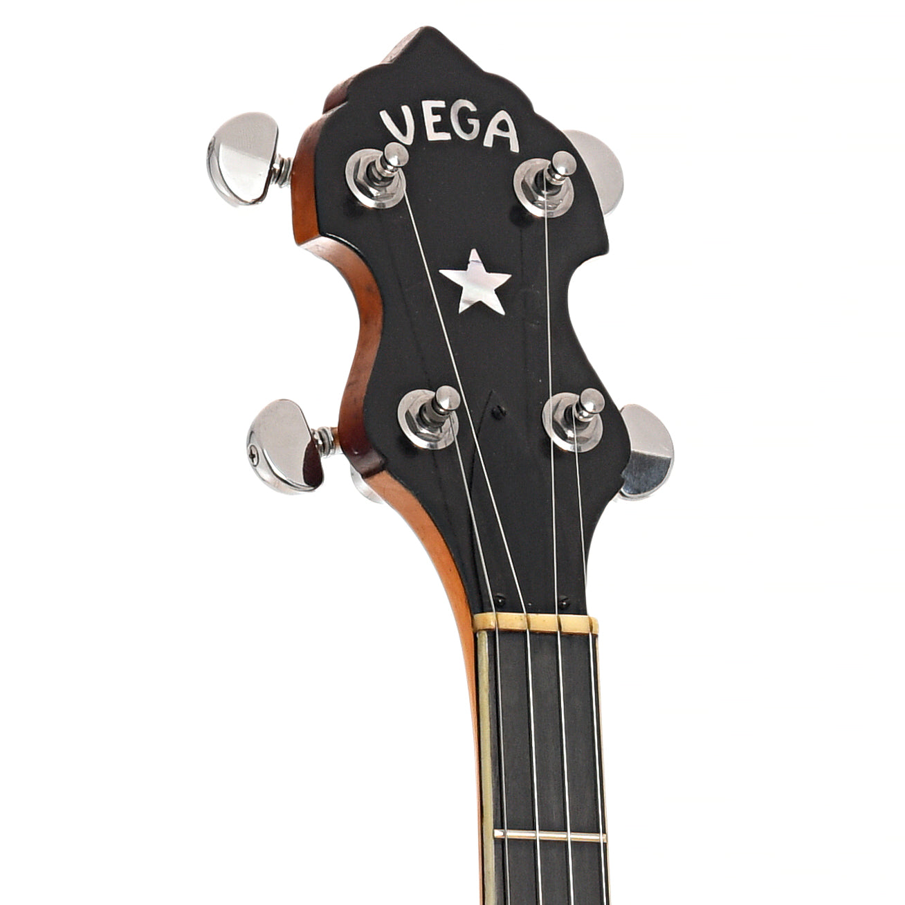 Front headstock of Vega PS-5 Pete Seeger Extra Long Neck Banjo