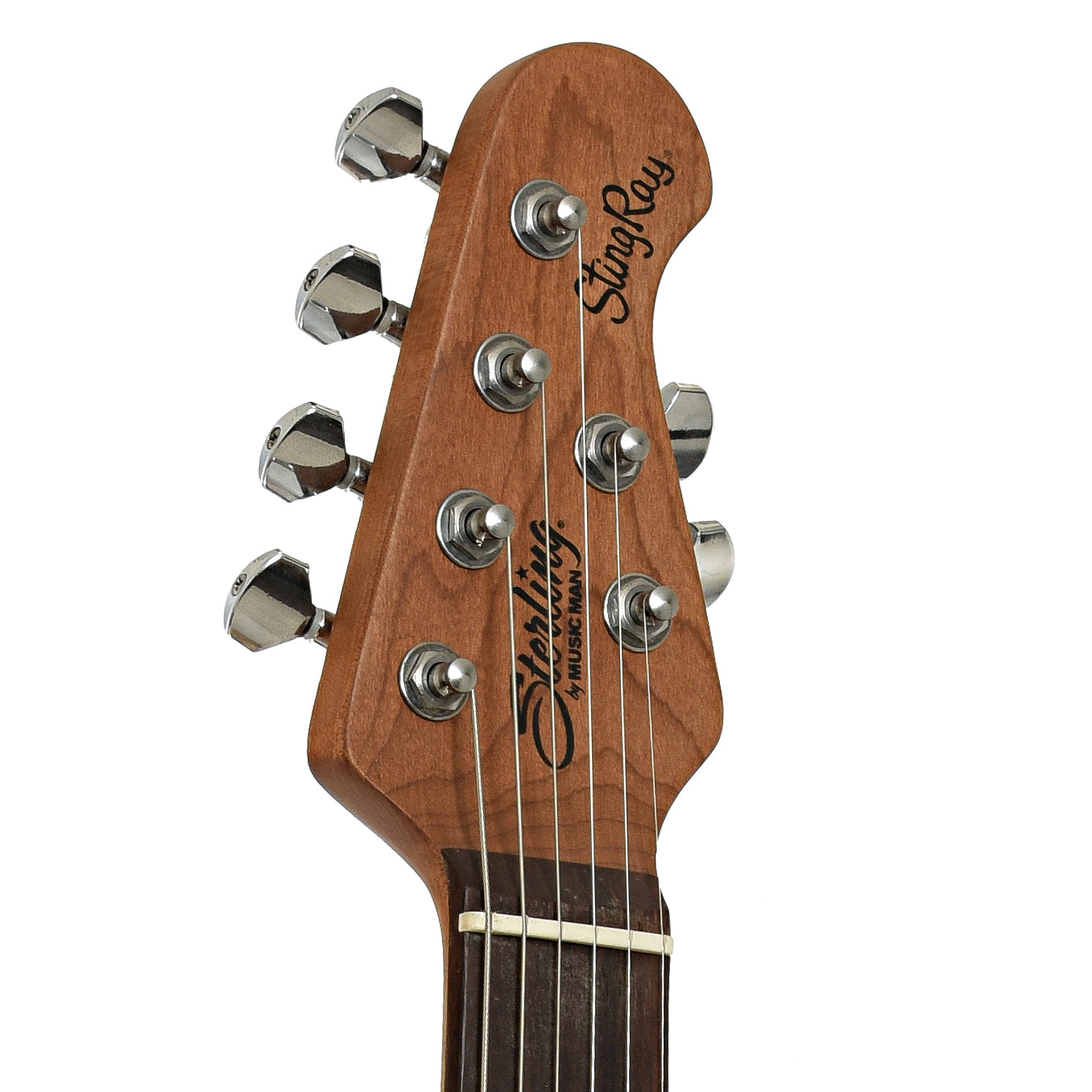 Headstock of Sterling by Music Man Stingray SR50 Electric Guitar