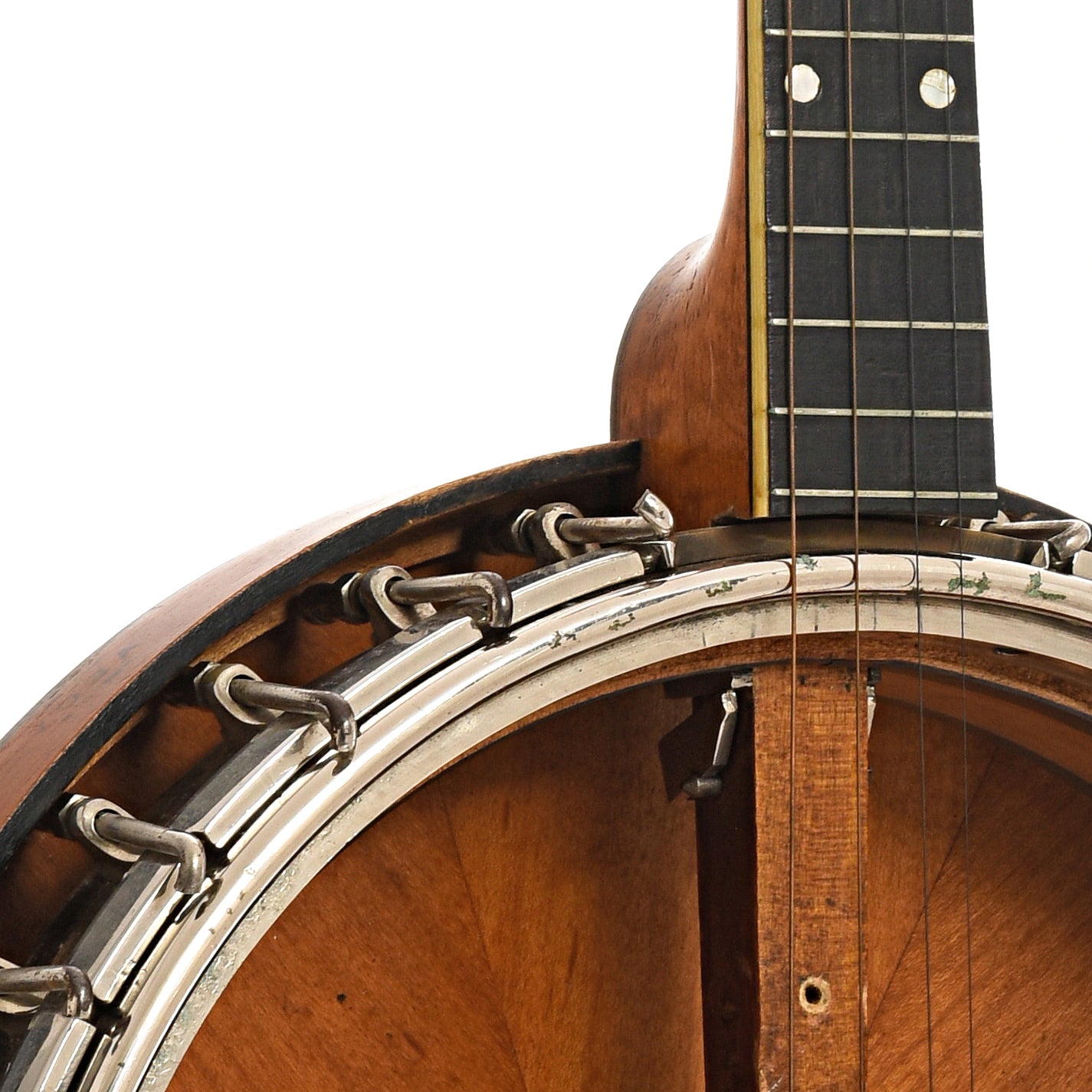 Body and neck join of Vega Style M Tubaphone Tenor banjo
