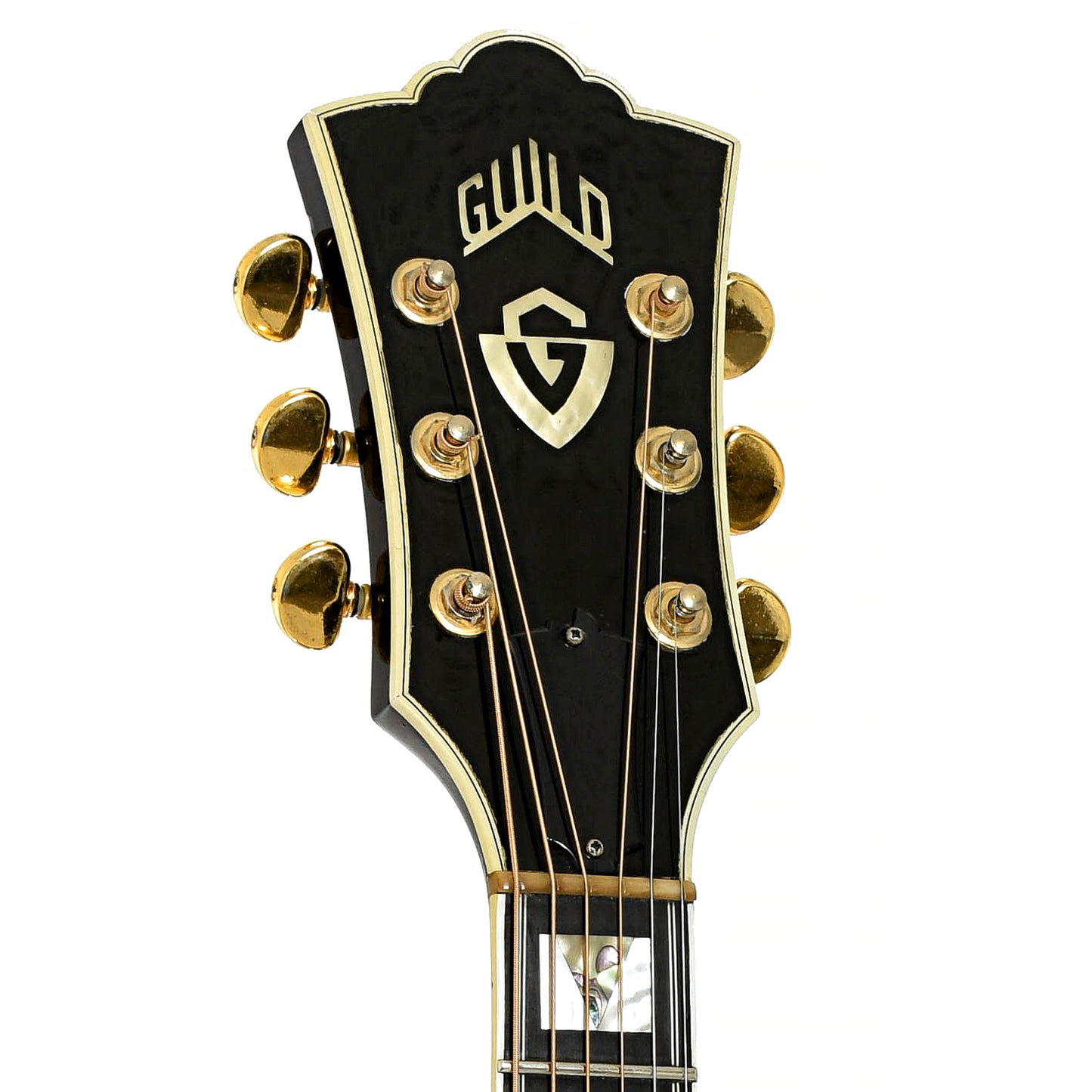 Headstock of Guild D-55 Acoustic Guitar