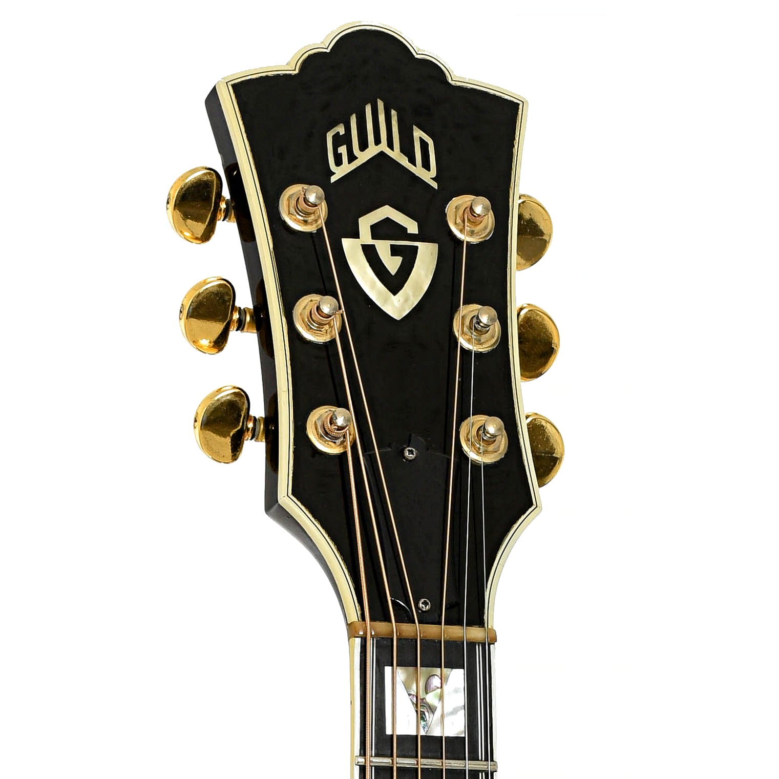 Headstock of Guild D-55 Acoustic Guitar