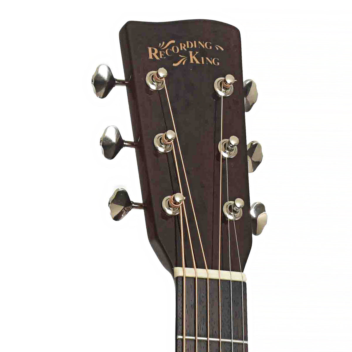 Front Headstock of Recording King RD-318 Acoustic Guitar