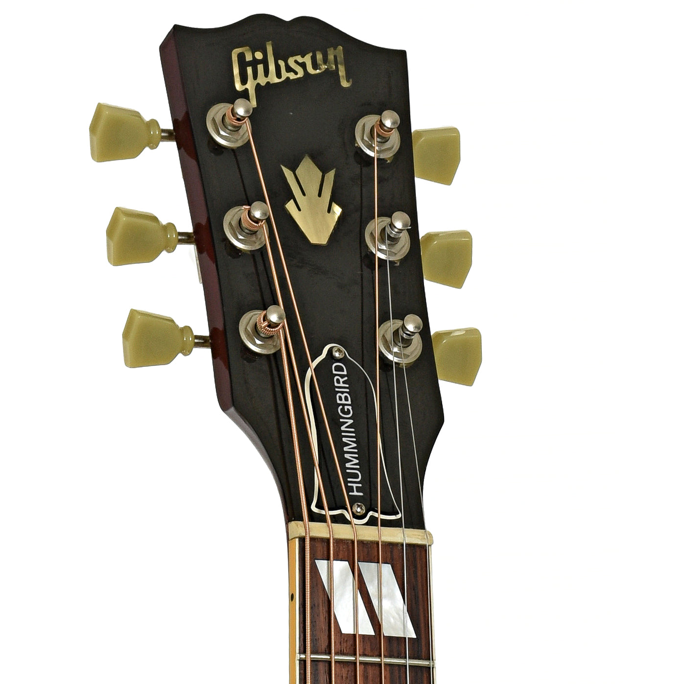 Headstock of Gibson Hummingbird Acoustic Guitar