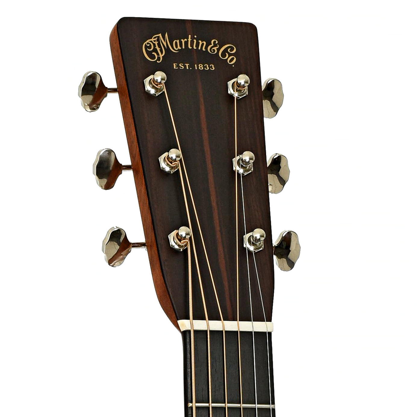 Headstock of Martin OM-28 Ambertone Acoustic Guitar